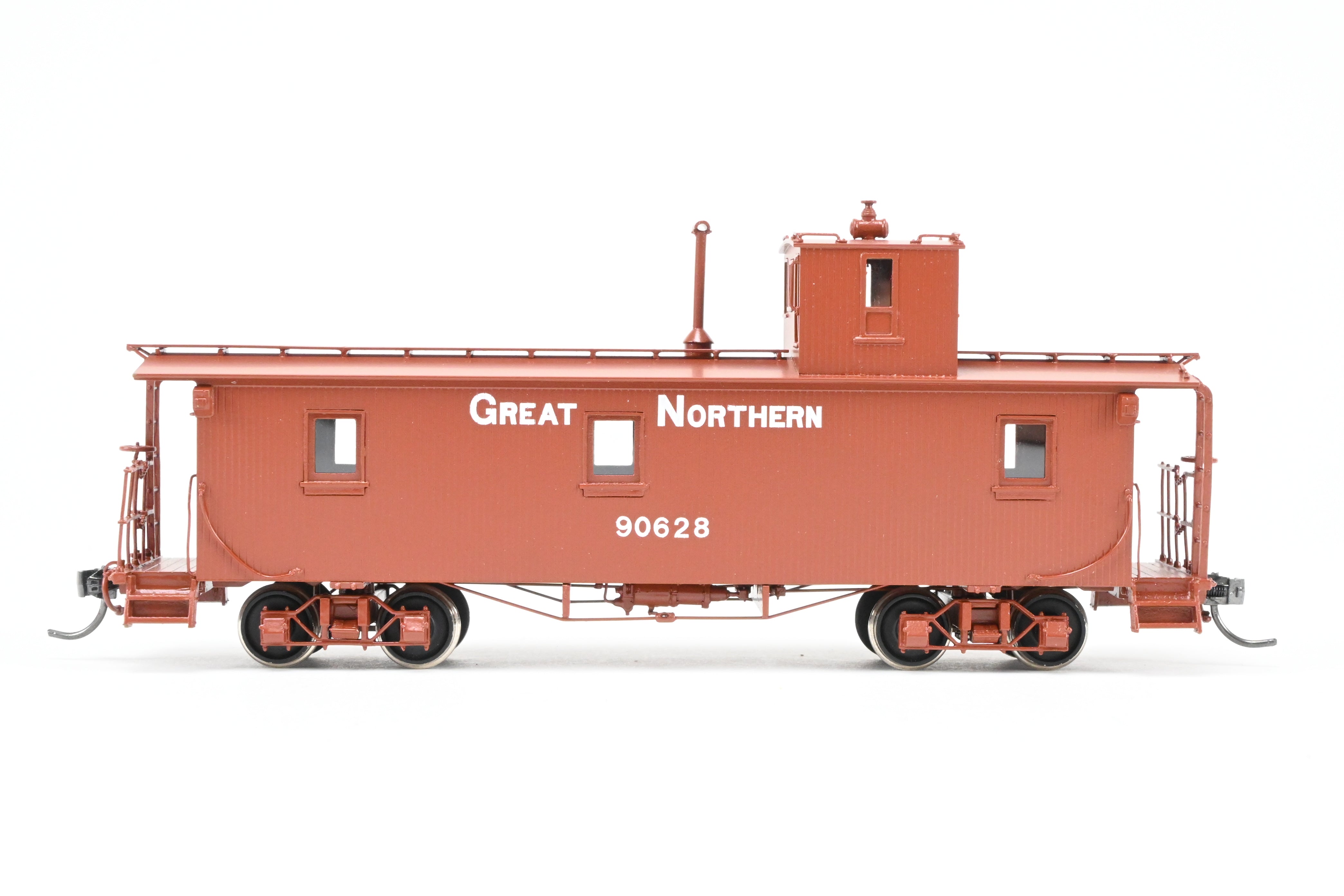 HO Scale Brass Connector North Bank Line Great Northern 33-Foot Truss Rod Caboose Model No. 90628