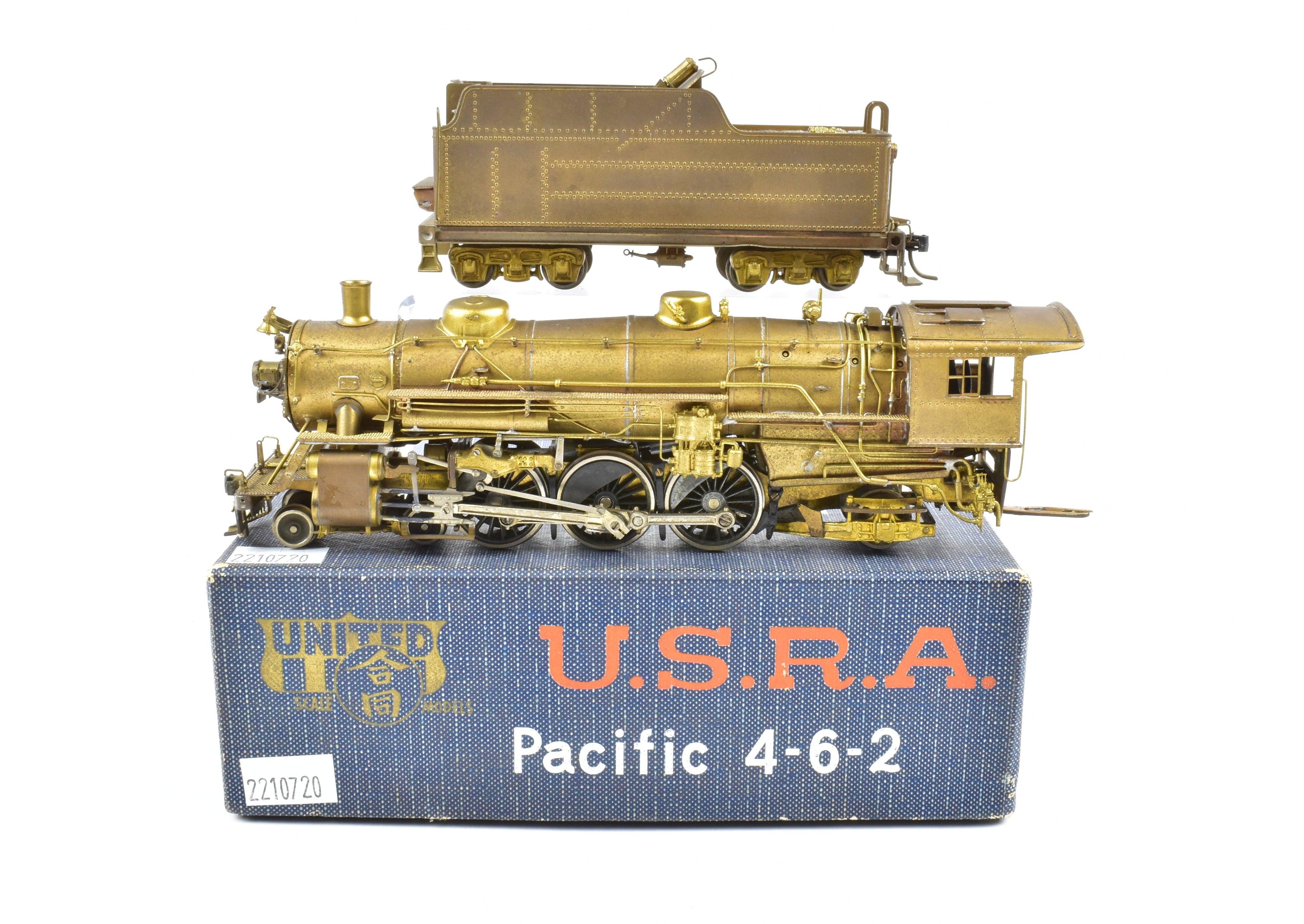 HO Scale Brass Pacific Fast Mail Model - United USRA (United States Railway Administration) for Various Roads 4-6-2 Light Pacific Steam Locomotive