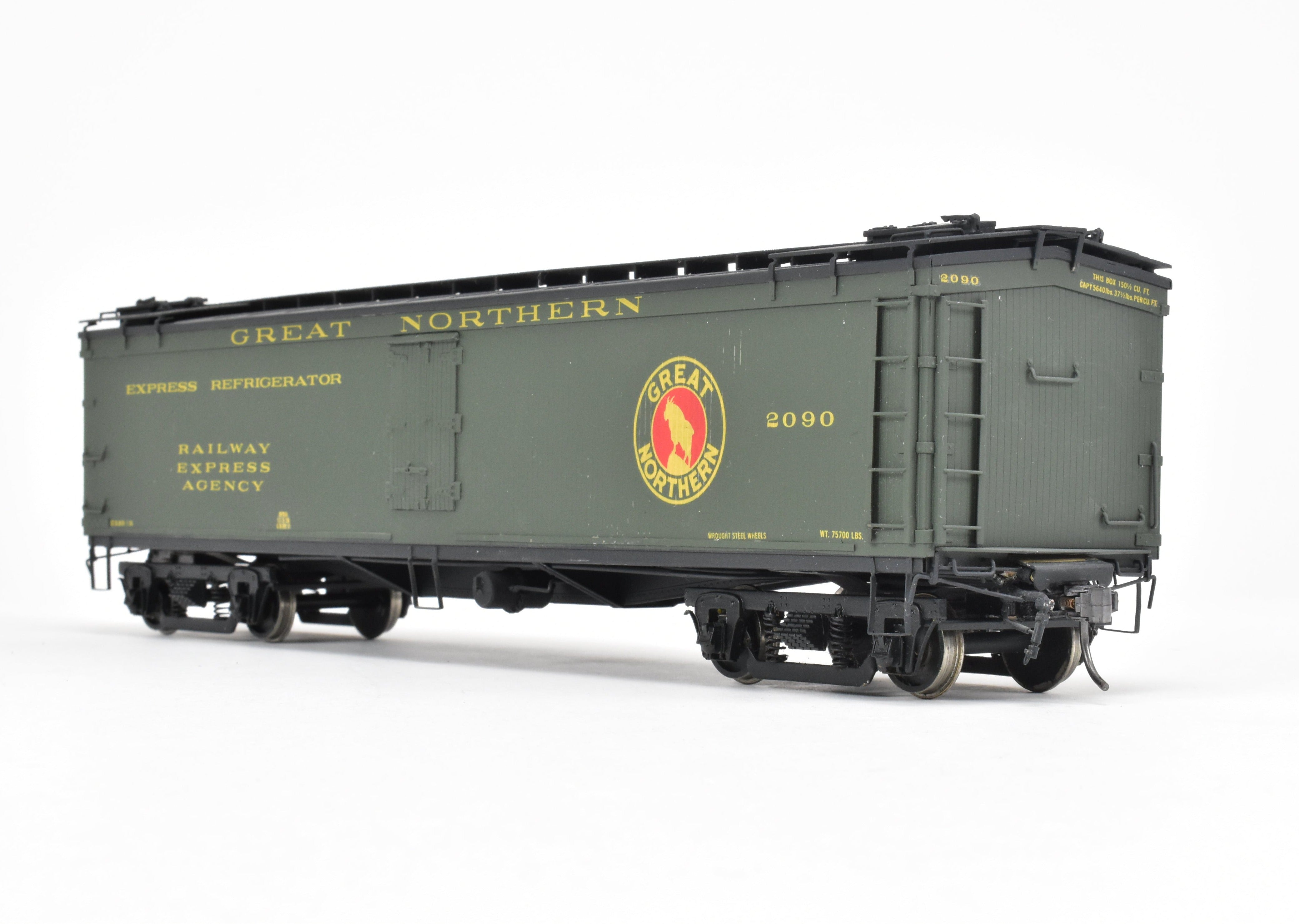 O Scale Oriental Limited Great Northern Wood Express Reefer Model Train, Brass, #2090 CP