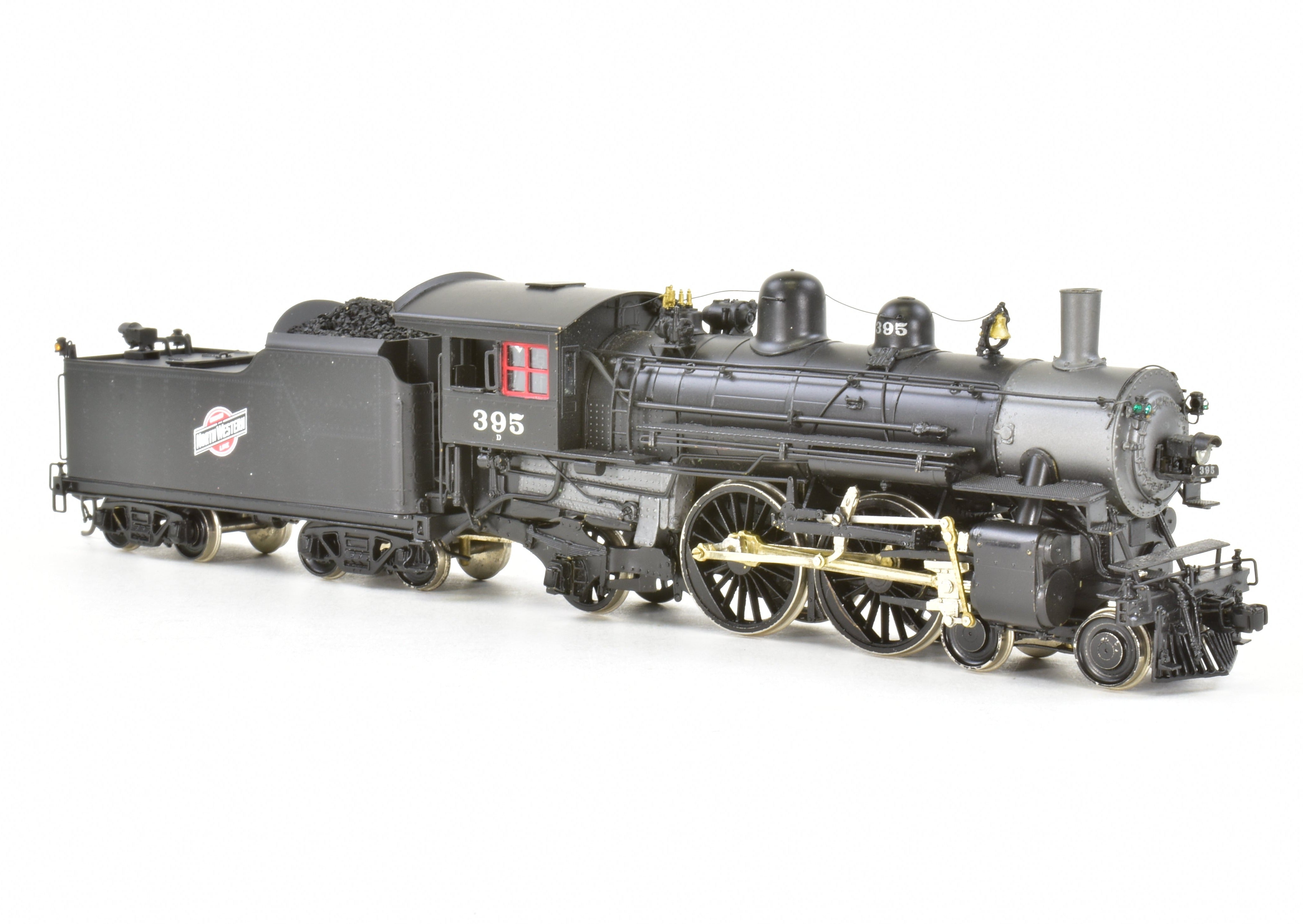 HO Scale Brass Model Train - Overland Models' Chicago & North Western D 4-4-2 Atlantic Professionally Painted Locomotive