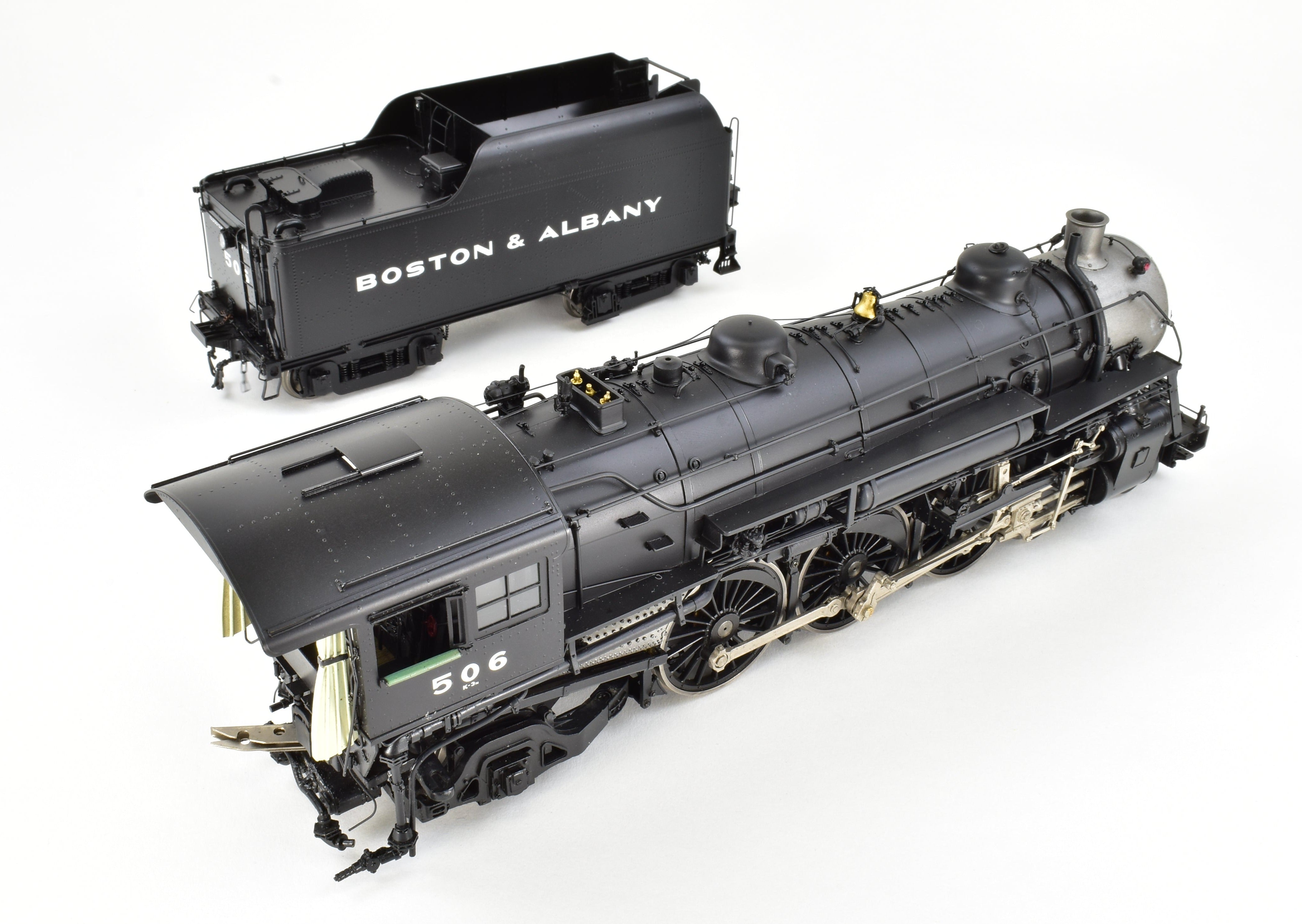 O Scale 1:48 Brass Steam Locomotive - Key Imports B&A - Boston & Albany K-3n 4-6-2 Pacific Factory Painted Model #506
