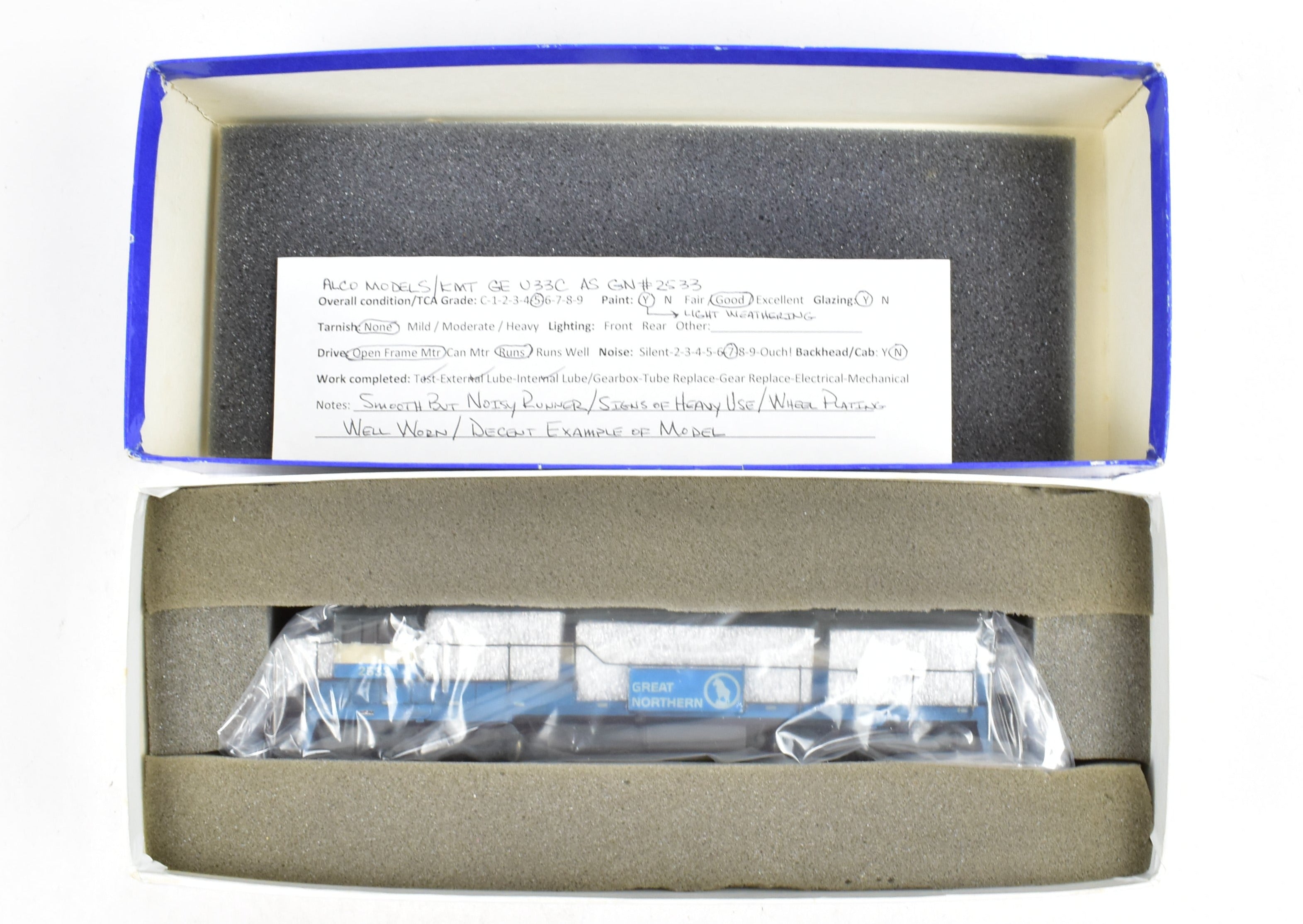 HO Scale Brass ALCO Model - Great Northern General Electric U - 33C Diesel Locomotive, CP No. 2533