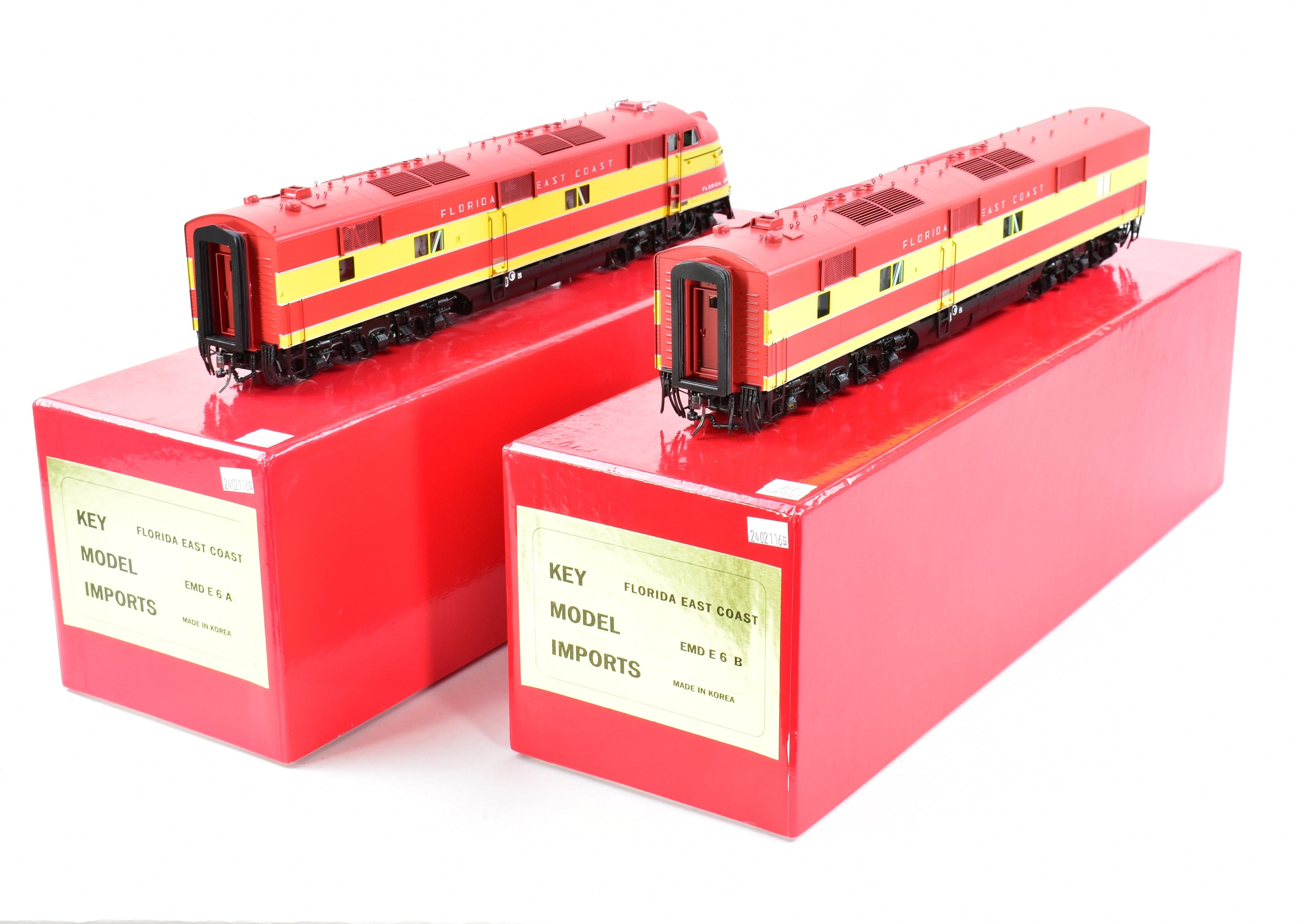 O Scale Brass Key Model Imports FEC EMD E6A/B Set No. 1005-A&B Factory Painted
