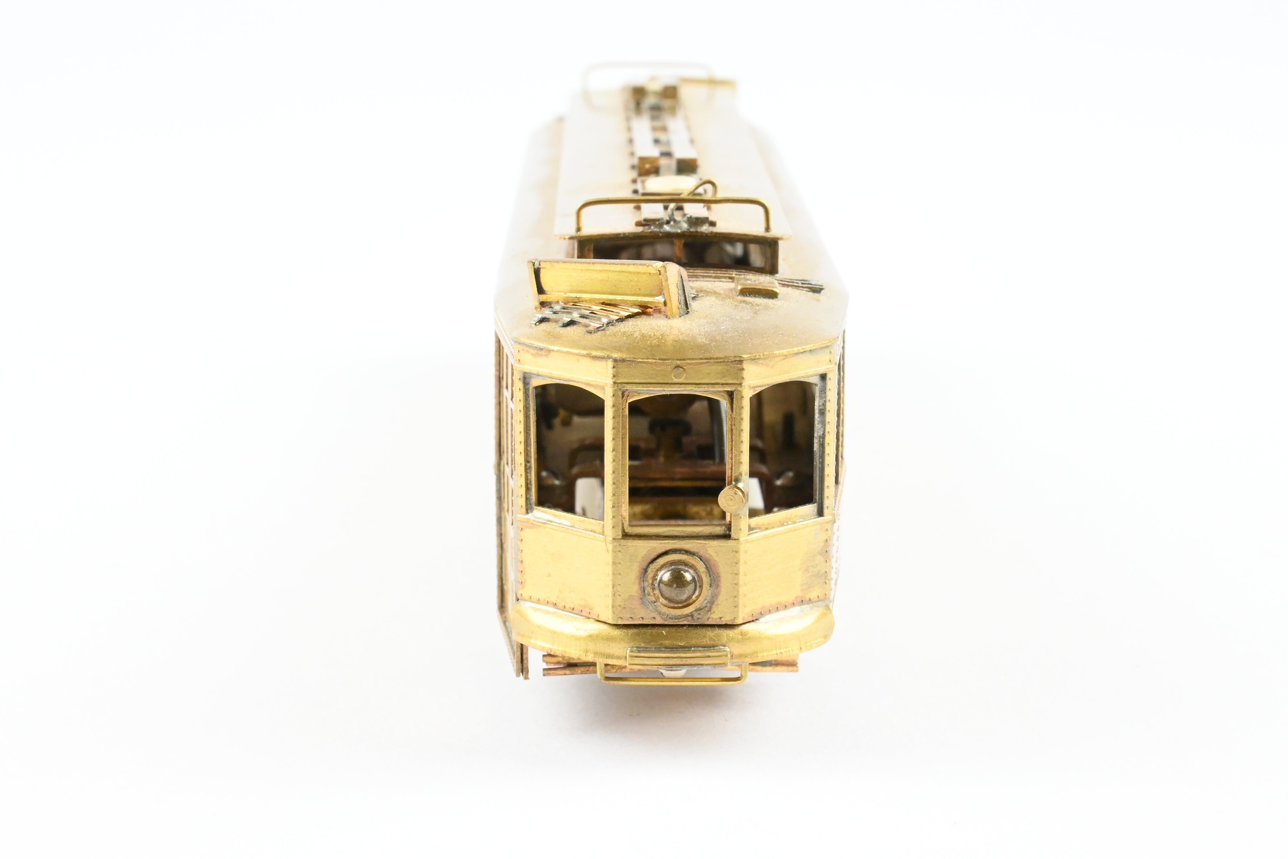 HO Scale Brass Pittsburgh Railway Co. Double Ended Jones Trolley in Reboxx, Poles Missing