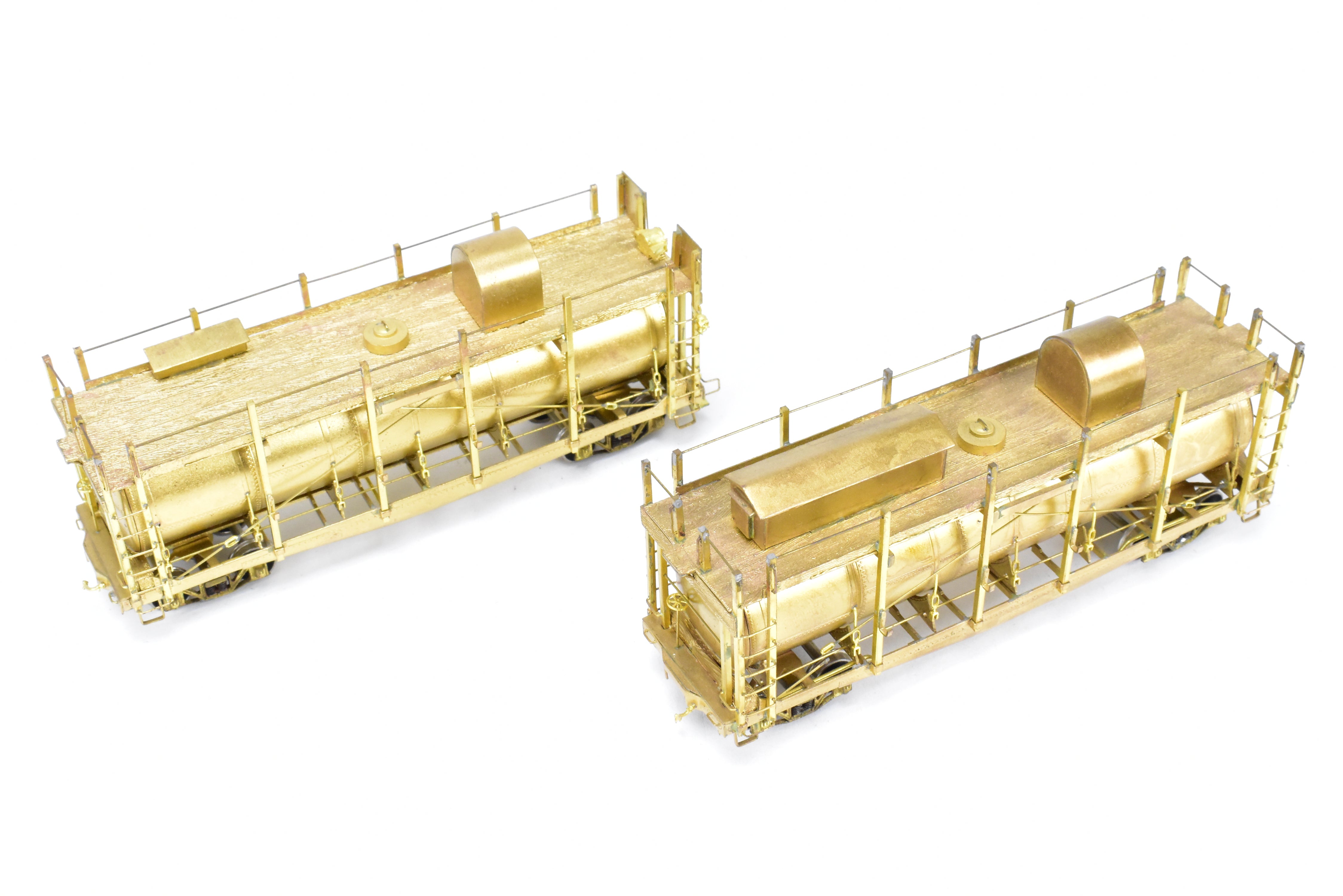 1977 HO Brass Southern Pacific Fire Train Set T-1 4-6-0 with Two Tank Cars, Missing 2 Ladders