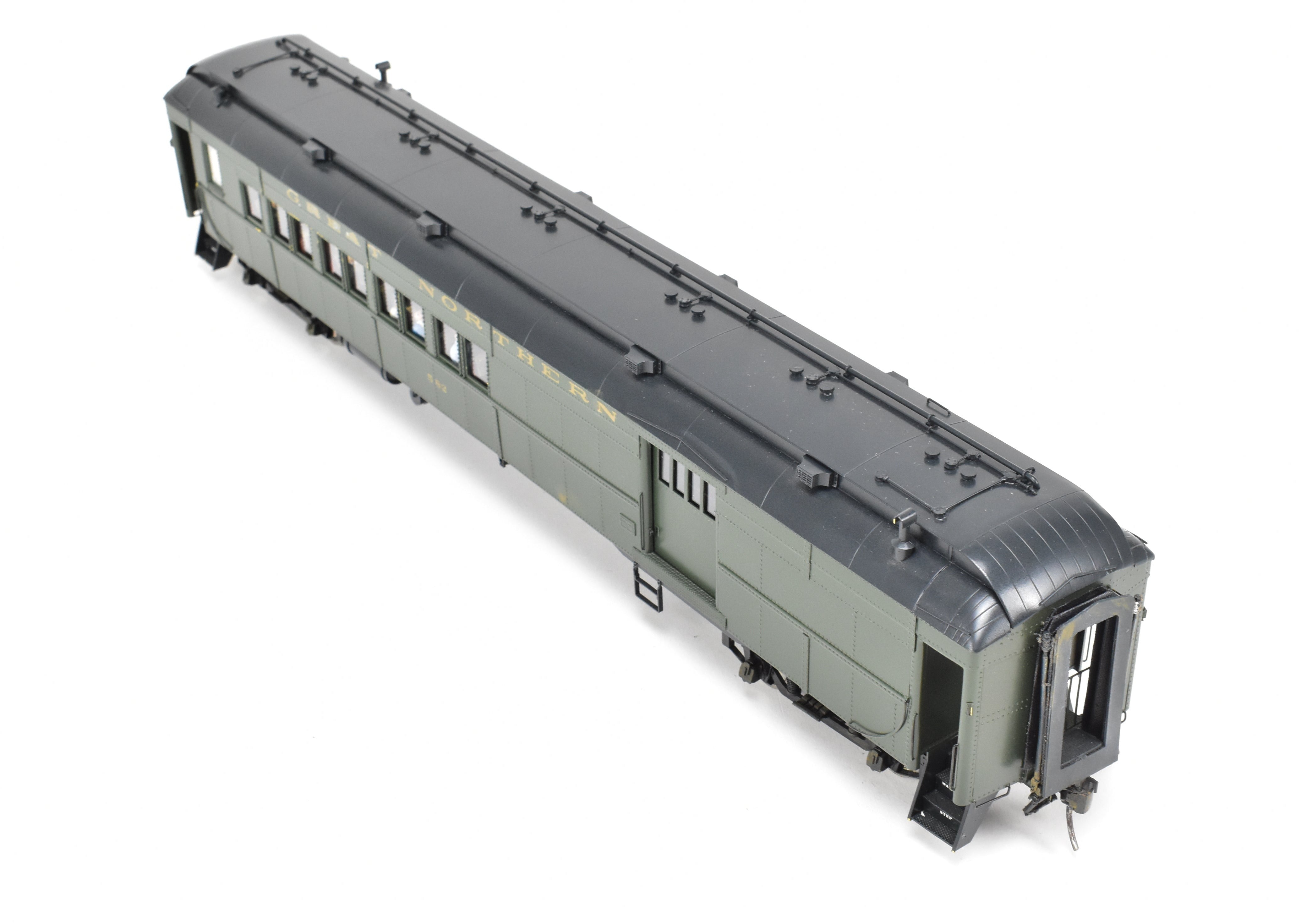 O Scale 1:48th Oriental Limited Great Northern H.W Combine/Caboose Model - Brass, Custom - Finished, Numbered 582