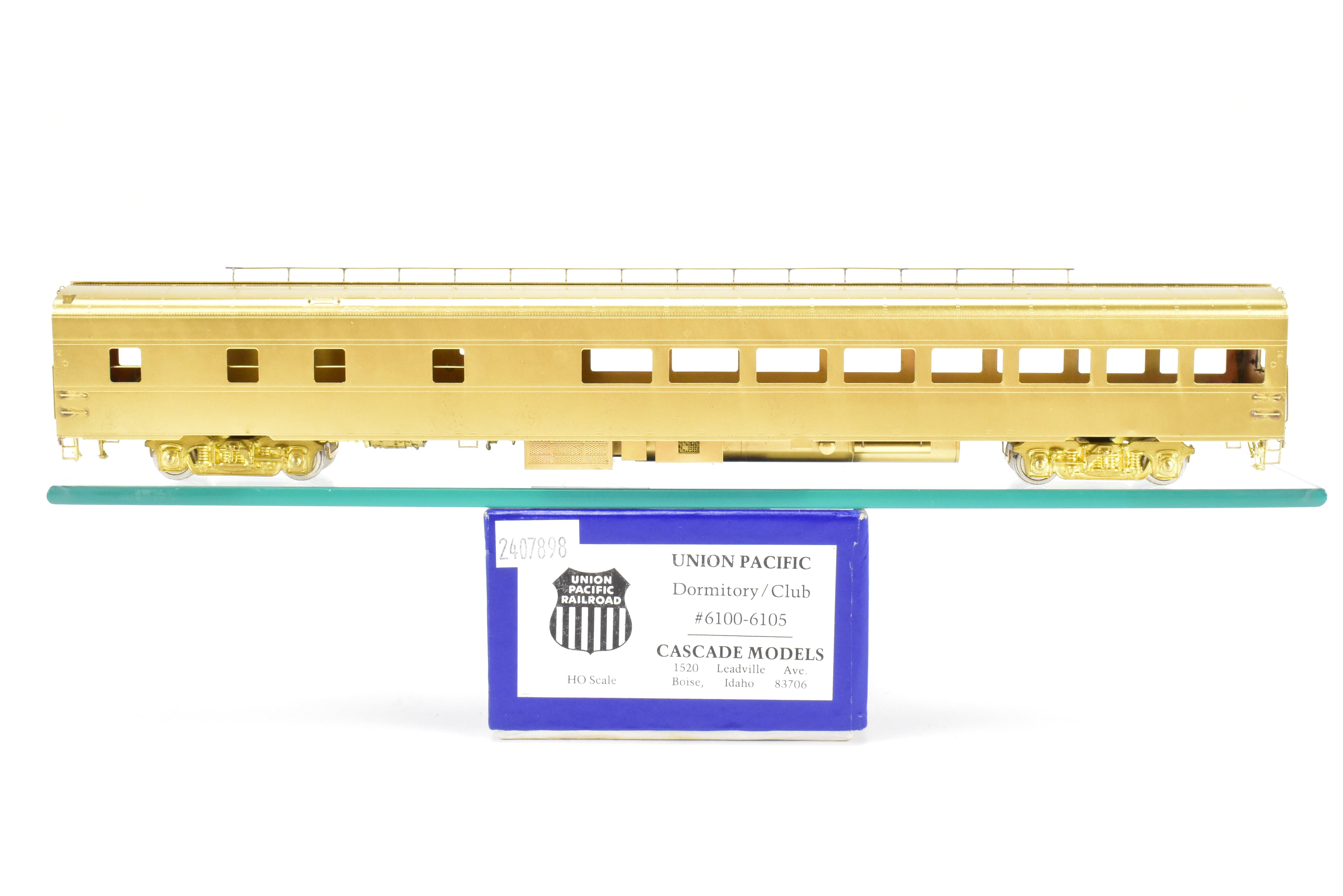 High - Quality HO Scale Brass Cascade Models Union Pacific (UP) ACF 6100 Series Dormitory Lounge Cars Ranging from 6100 to 6105