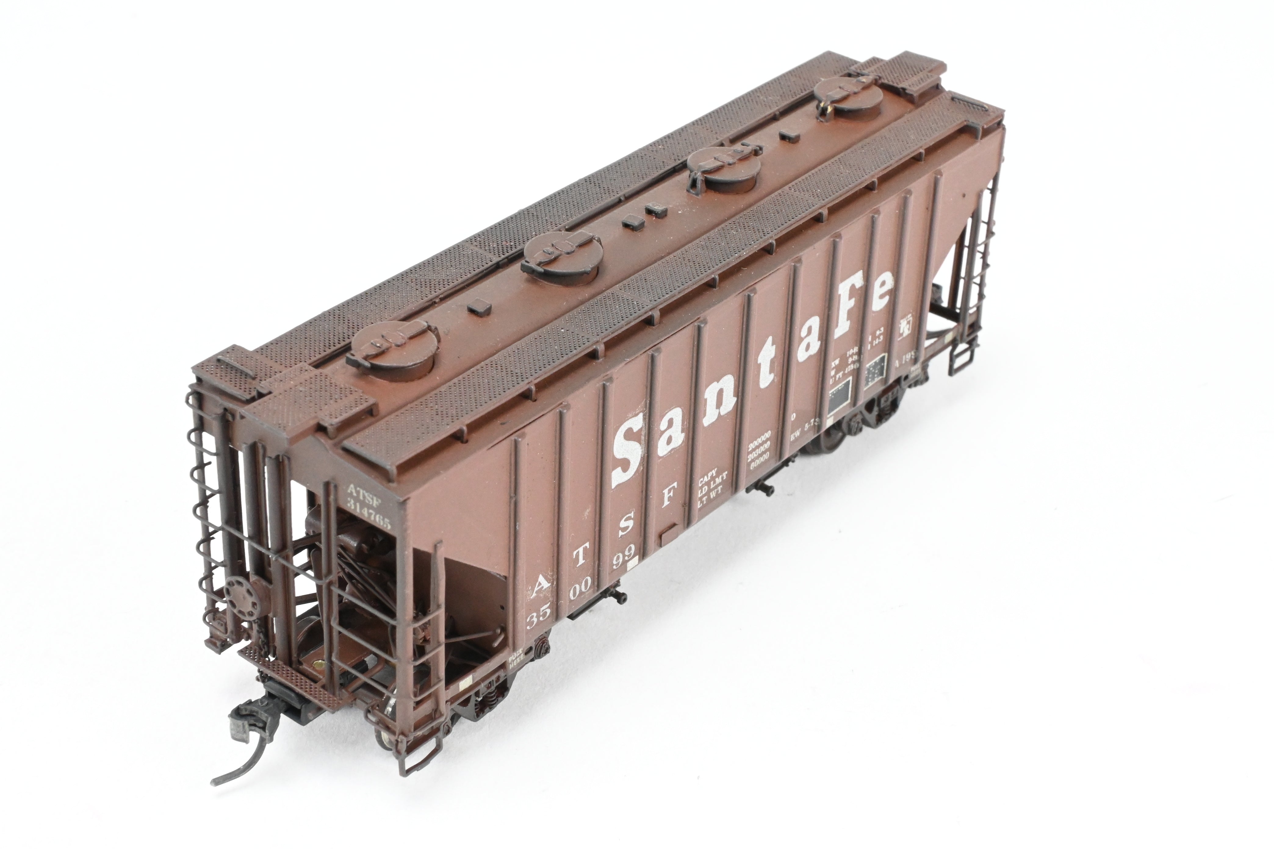 HO Brass OMI ATSF - Santa Fe 2-Bay Covered Hopper Model #350099