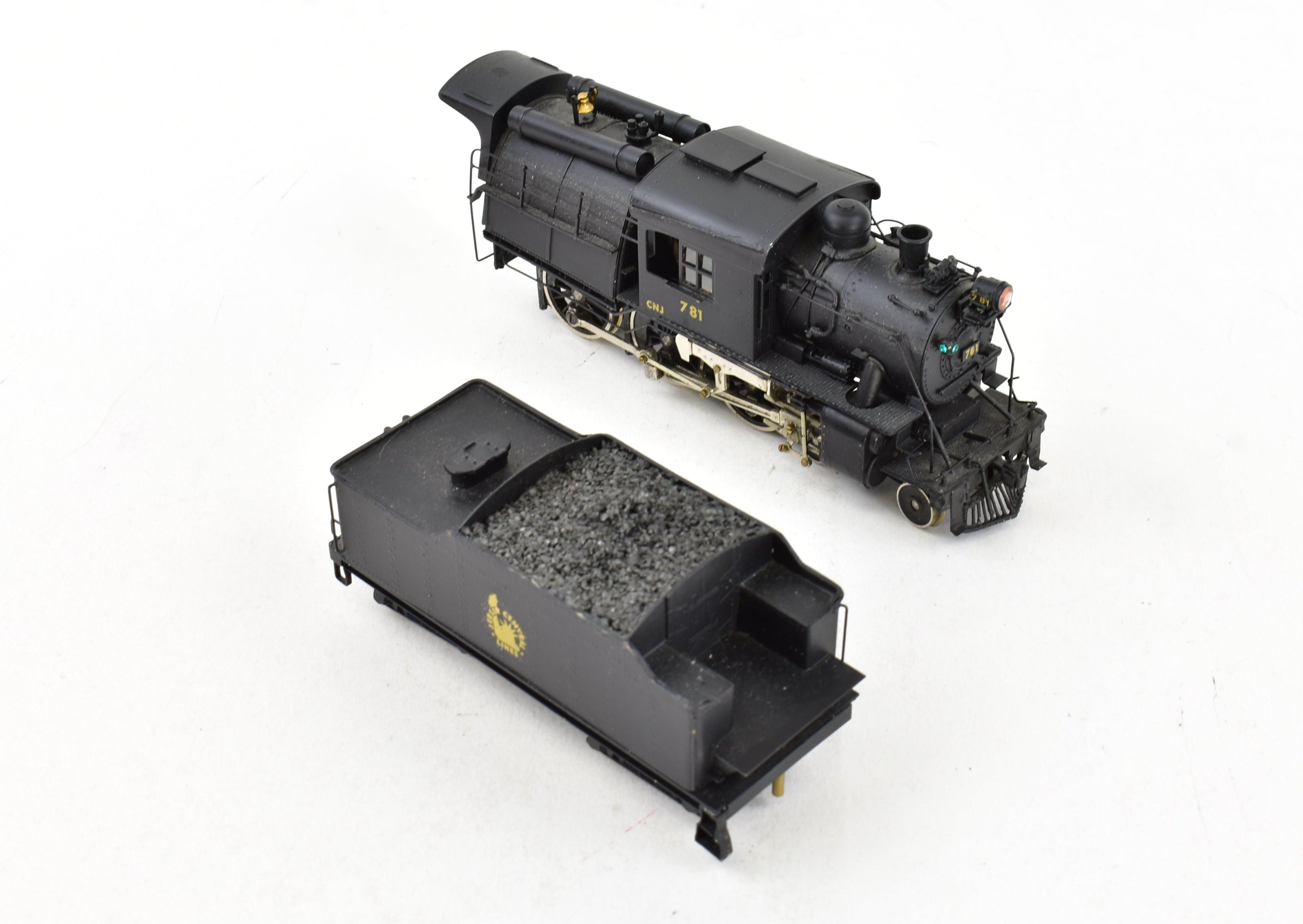Custom Painted HO Brass Red Ball 4-6-0 Camelback Model of Central Railroad Of New Jersey