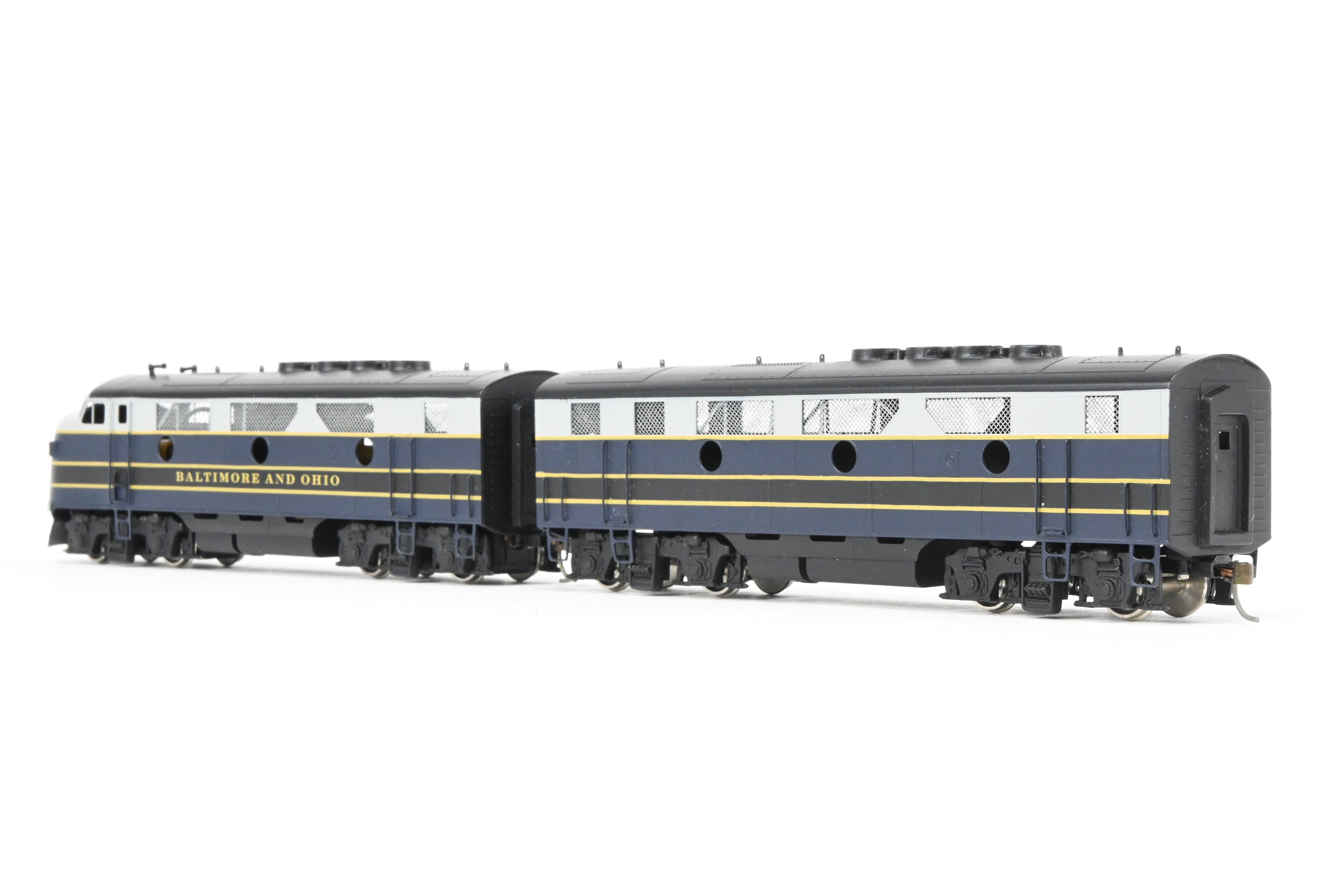 HO Scale Brass Hallmark B&O EMD F3 A/B Set - Powered A, Unpowered B