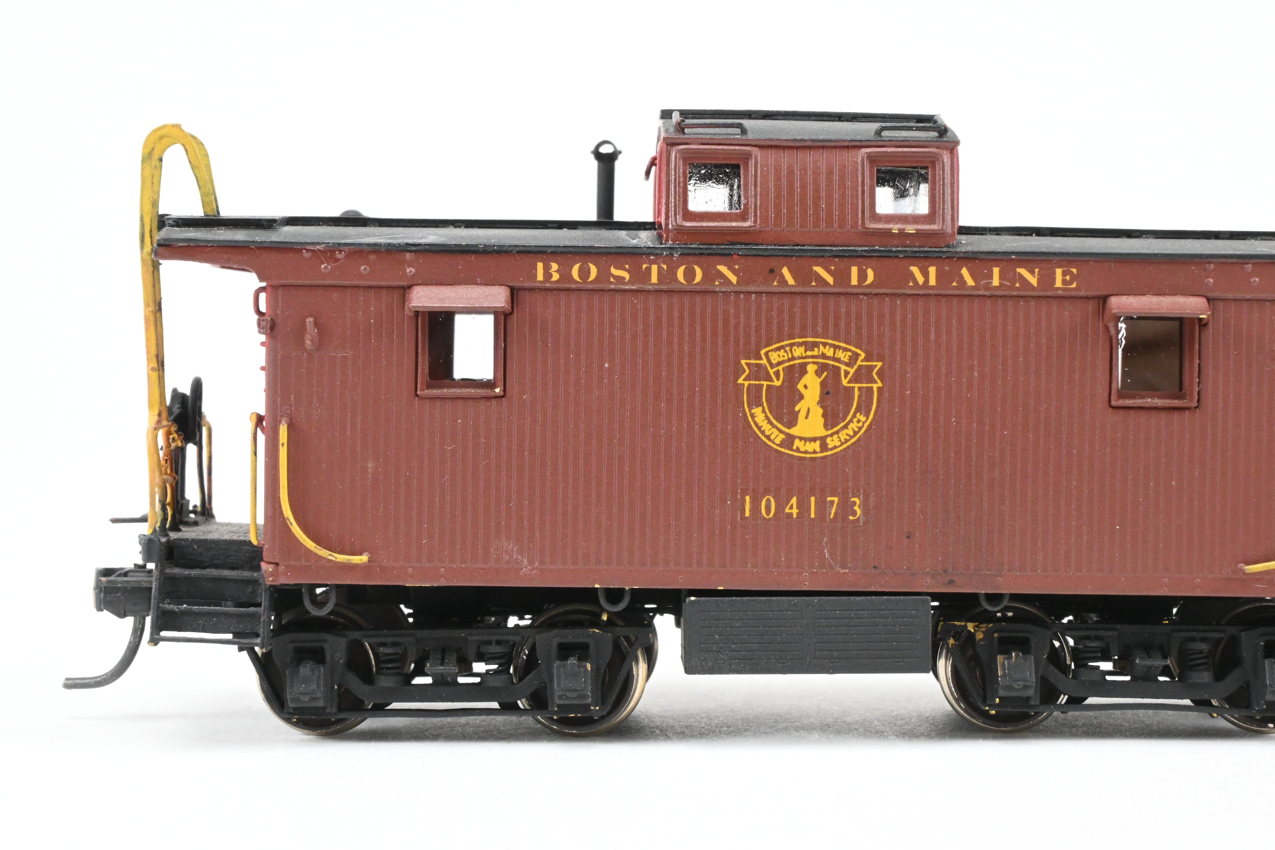 OMI Overland Models HO Brass B&M Wood Caboose w/ Slanted Cupola Custom Painted