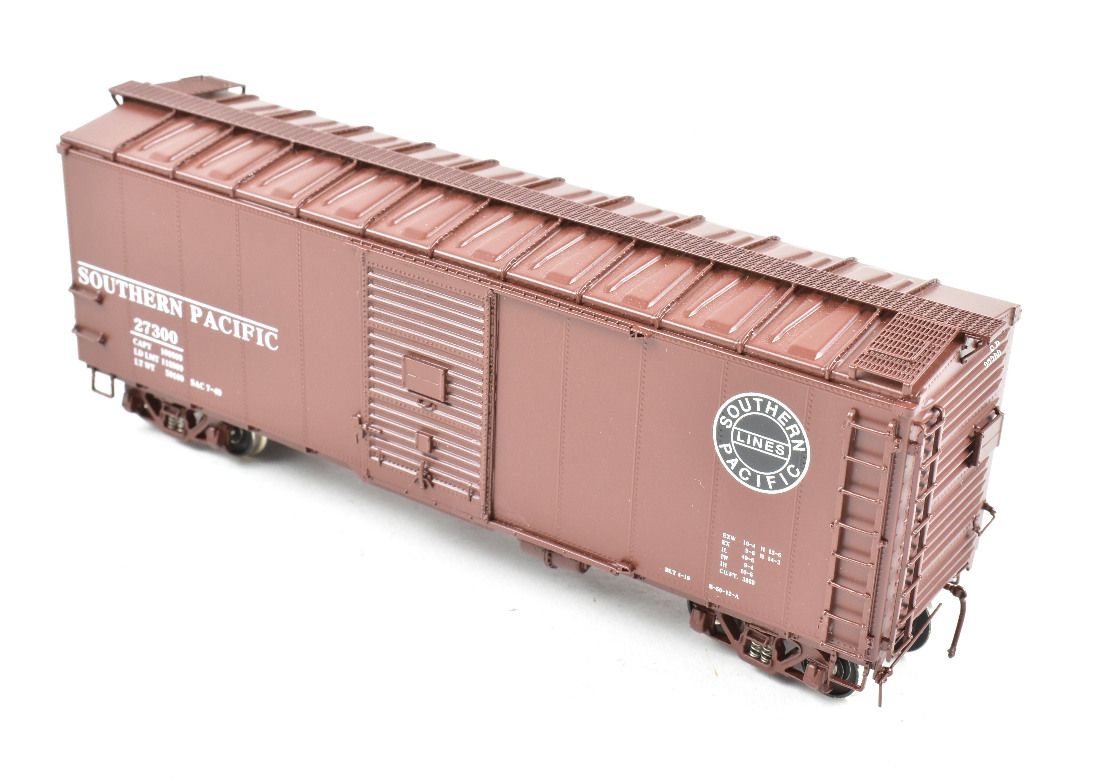 High - Quality HO Scale Brass CIL - Challenger Imports Southern Pacific Class B - 50 - 12 - A Rebuilt Steel - Sided Box Car with Factory Painting