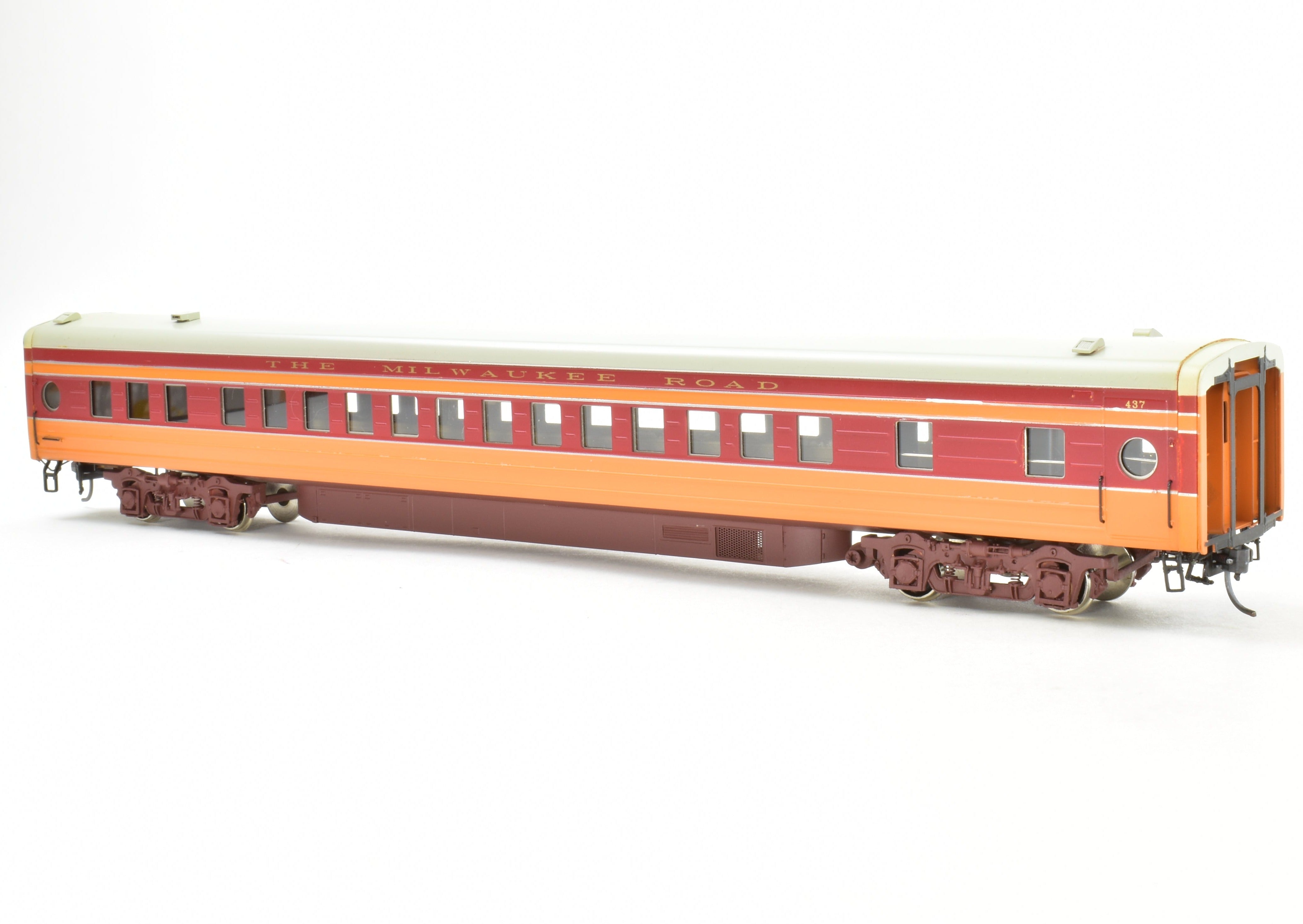 HO Scale Brass Model Train Set - Precision Scale Co. Milwaukee Road 1939 Hiawatha 9 - Car Factory - Painted Set