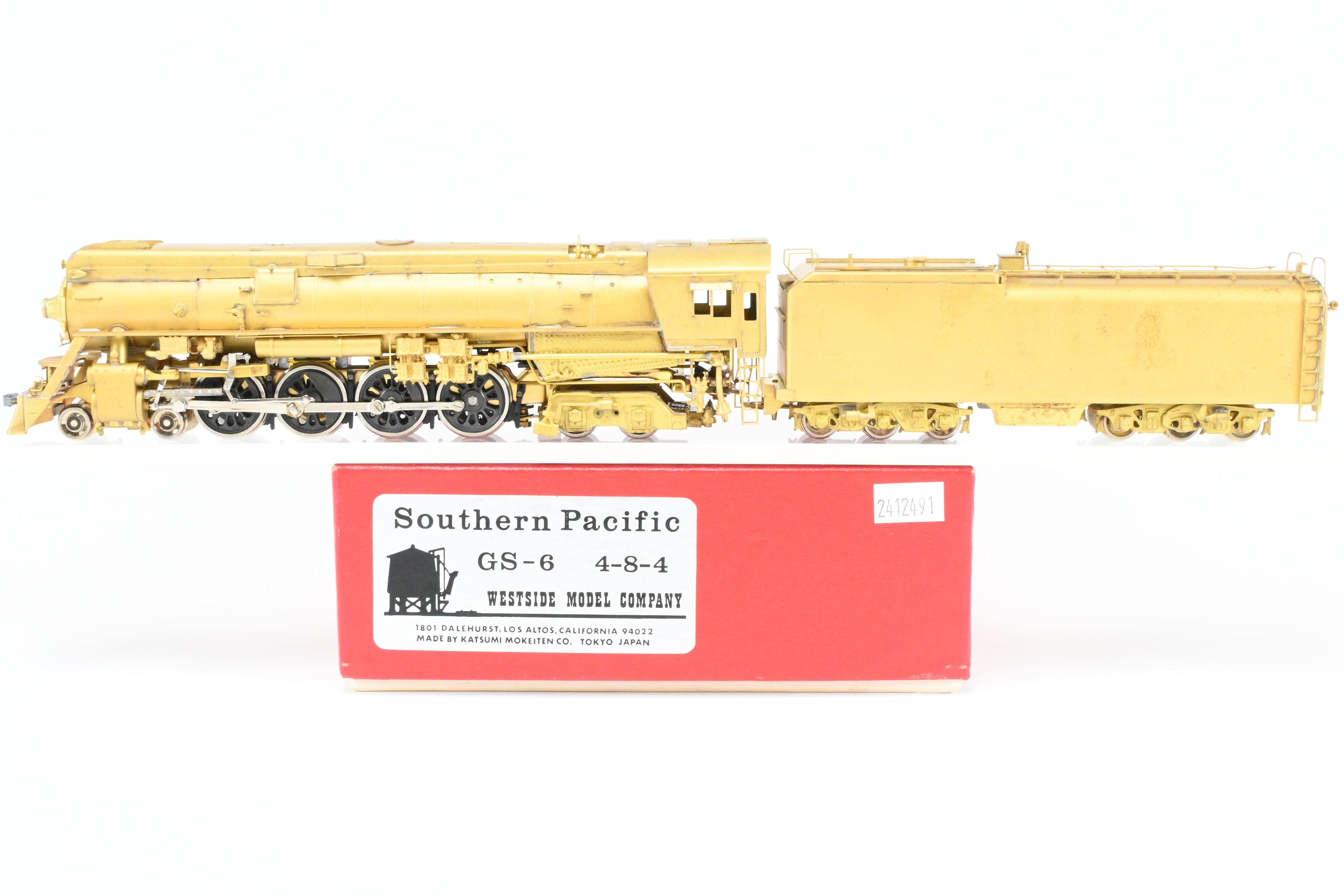 HO Scale Brass Model Train by Westside Model Co., Representing Southern Pacific Class GS - 6 4 - 8 - 4 Steam Locomotive