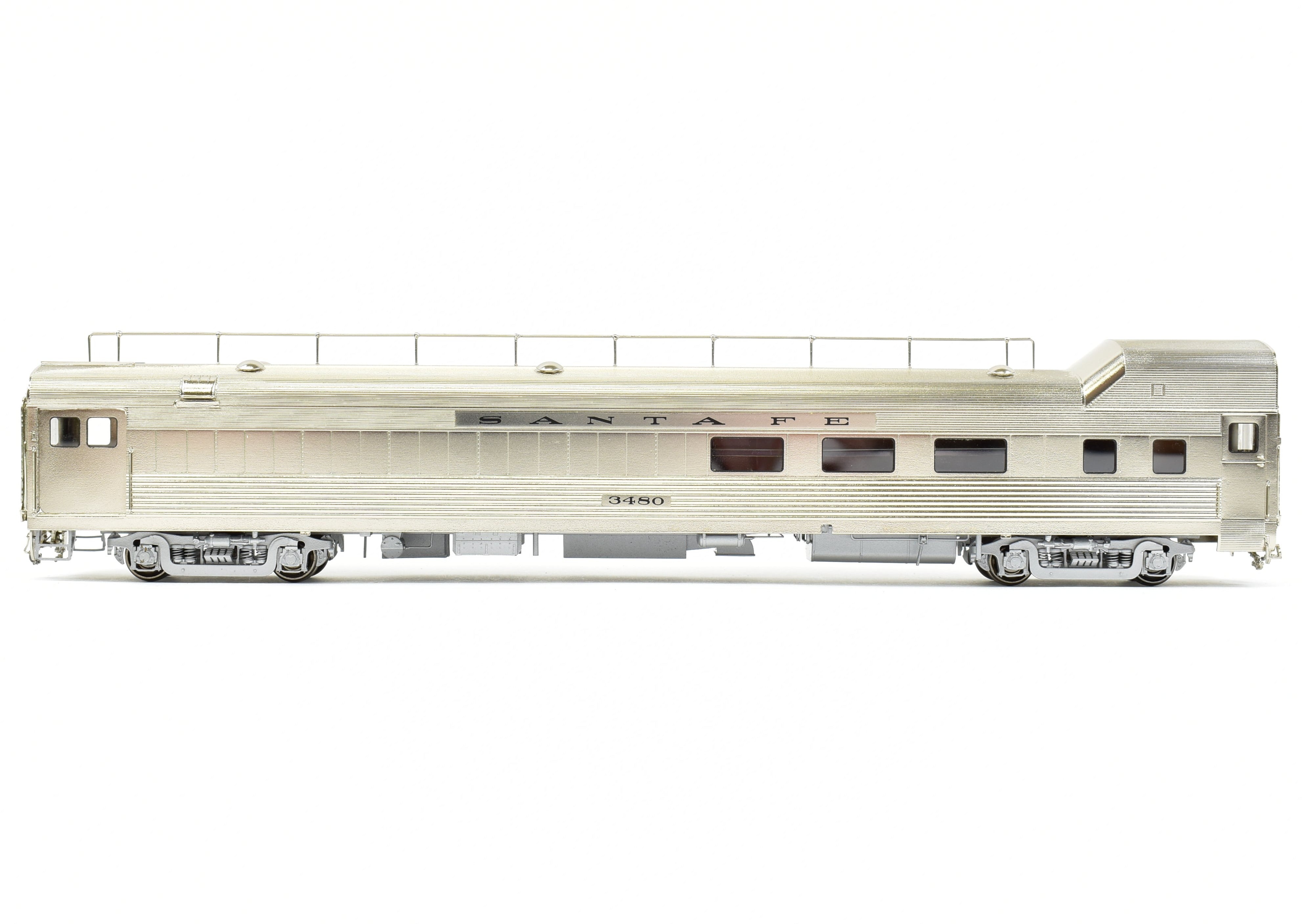HO Scale Brass ATSF - Santa Fe Baggage Dorm Car #3480 by Overland Models