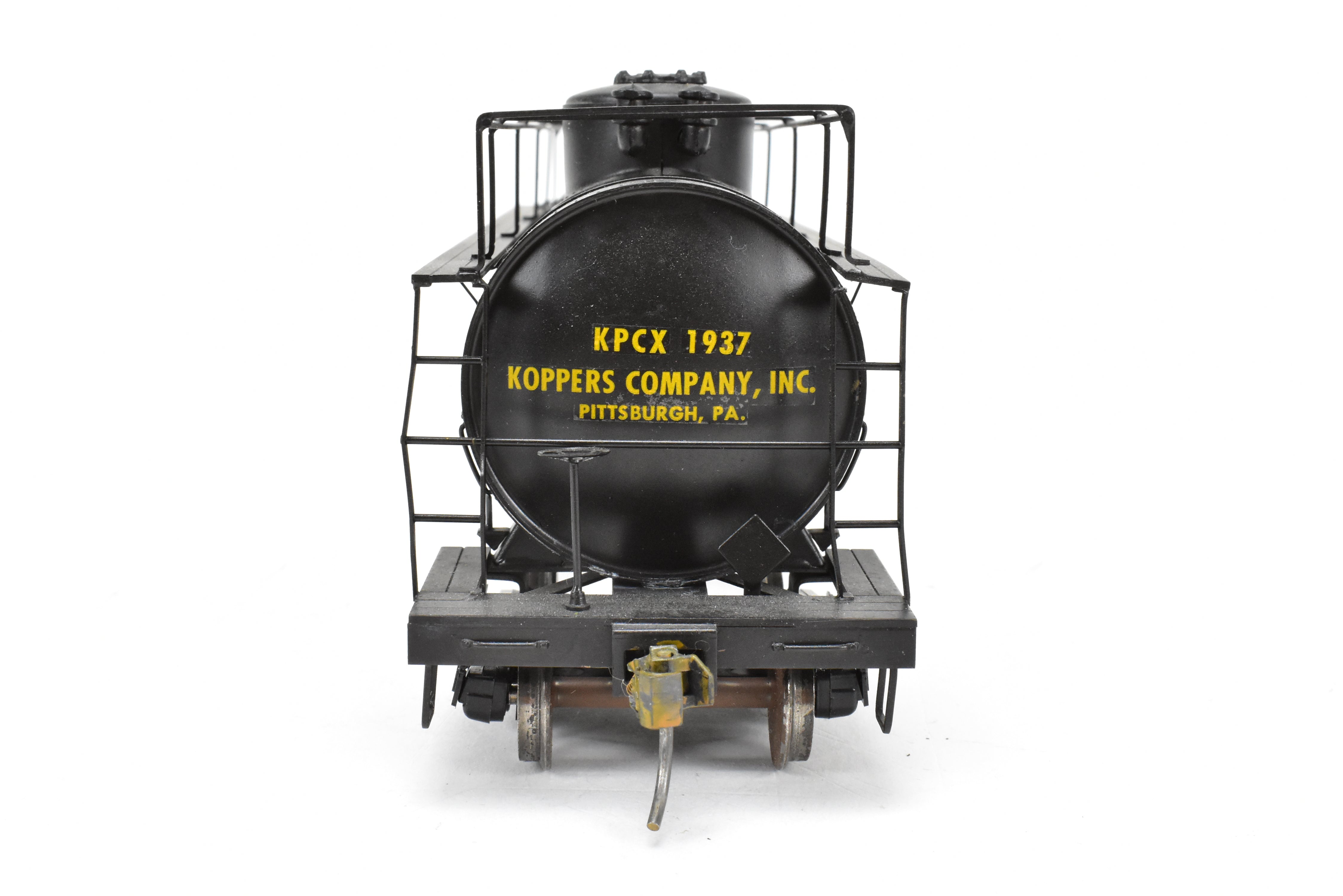 O Scale Brass Max Gray 3 - Dome Tank Car Custom - Painted for KPCX 1937 Koppers Tar