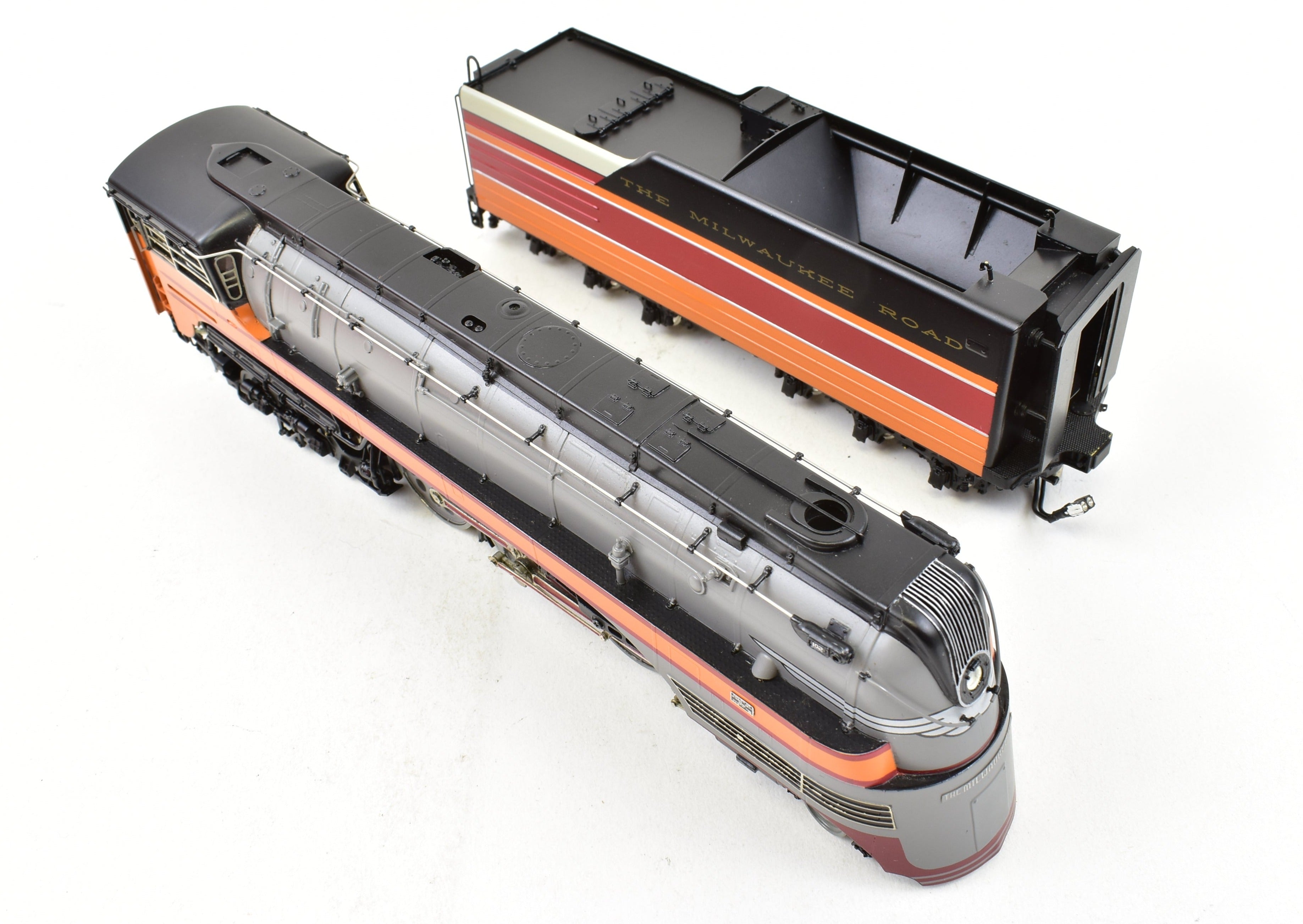 HO Scale Brass Precision Scale Co. Model Train - Milwaukee Road 4-6-4 F-7 Hudson Steam Locomotive As Built #102