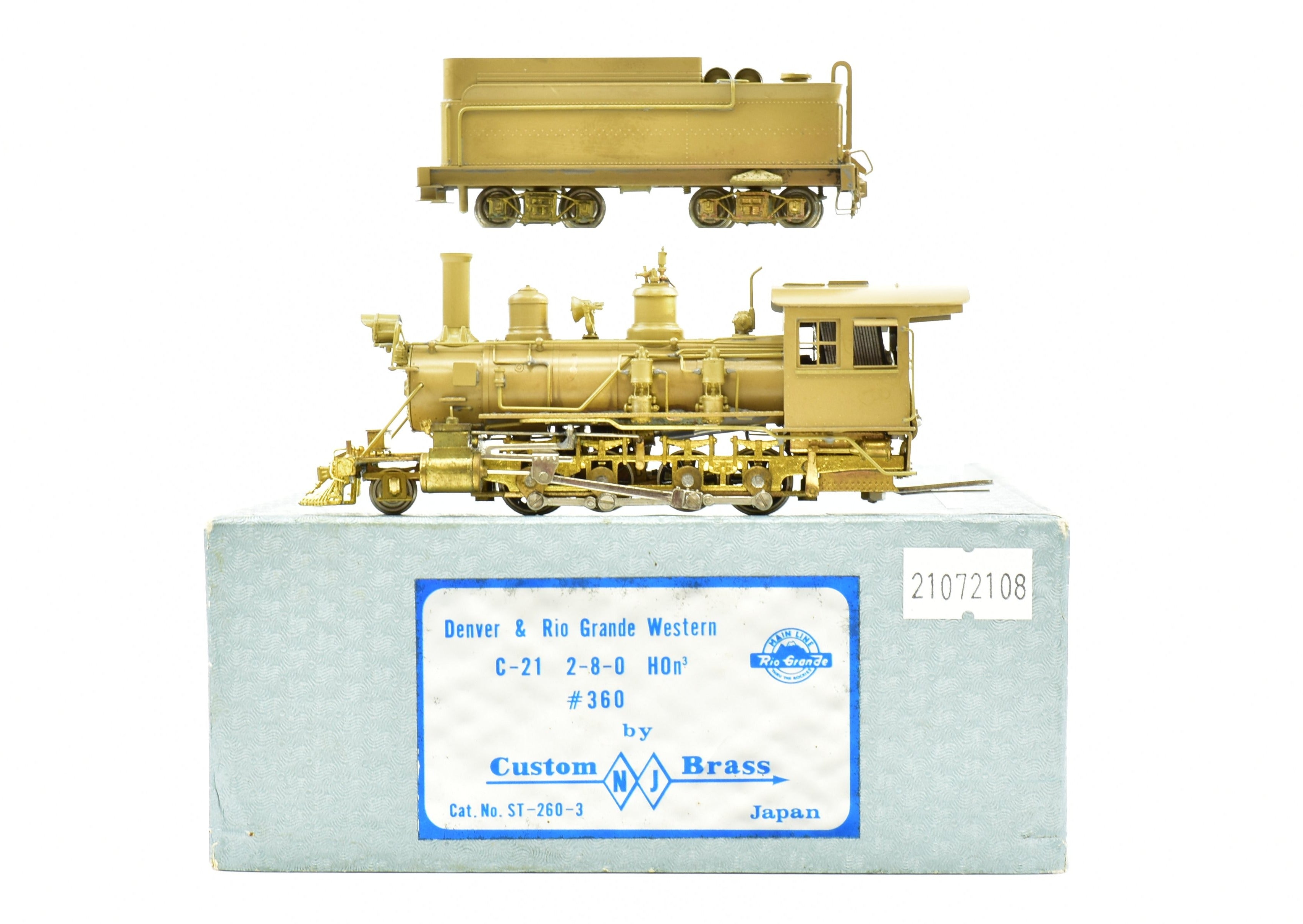 HOn3 Brass D&RGW Denver & Rio Grande Western C-21 2-8-0 #360 NJ Custom Model