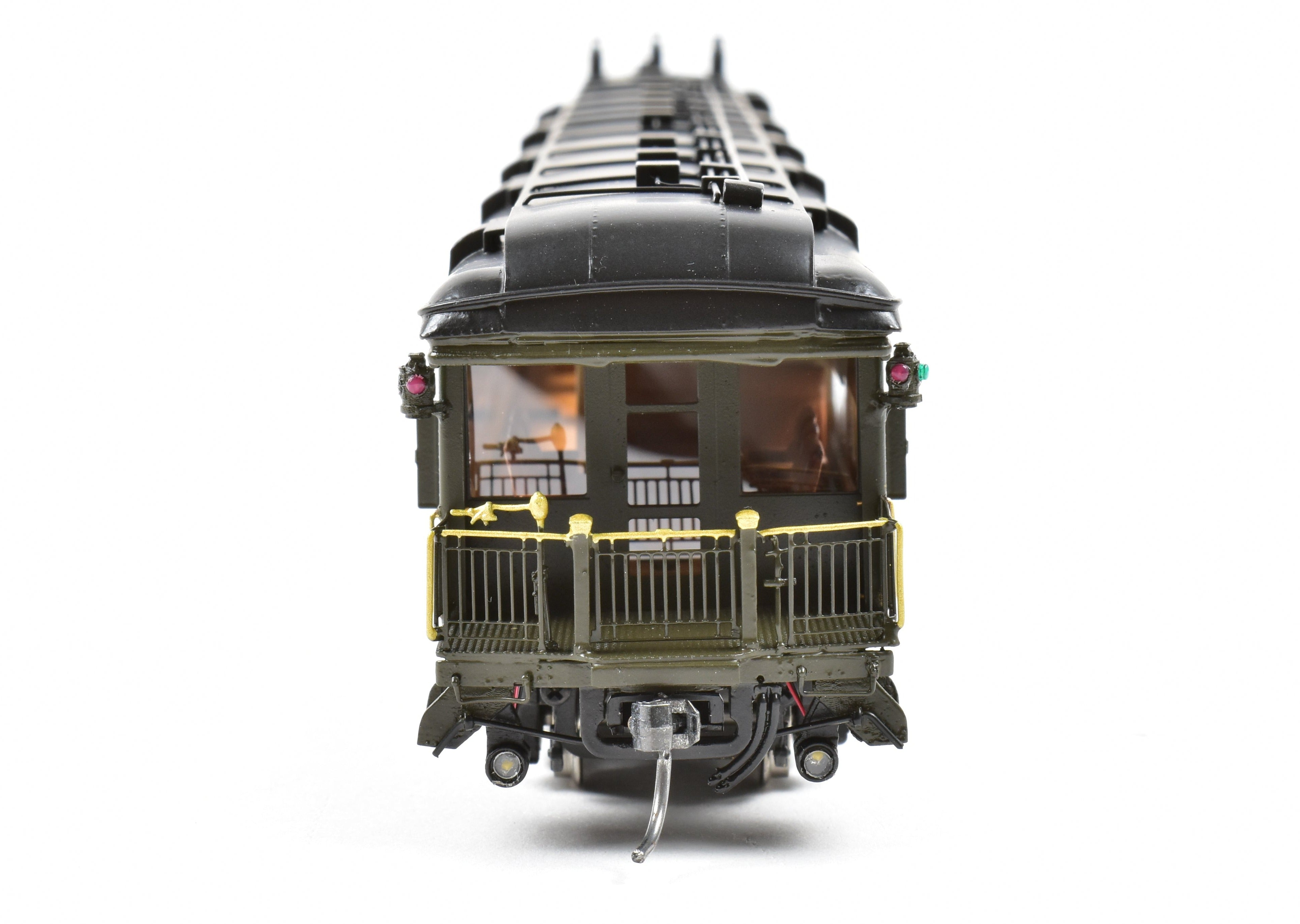 High - Quality HO Scale New Brass Model of North Bank Line Western Pacific Business Car #01 in Pullman Green