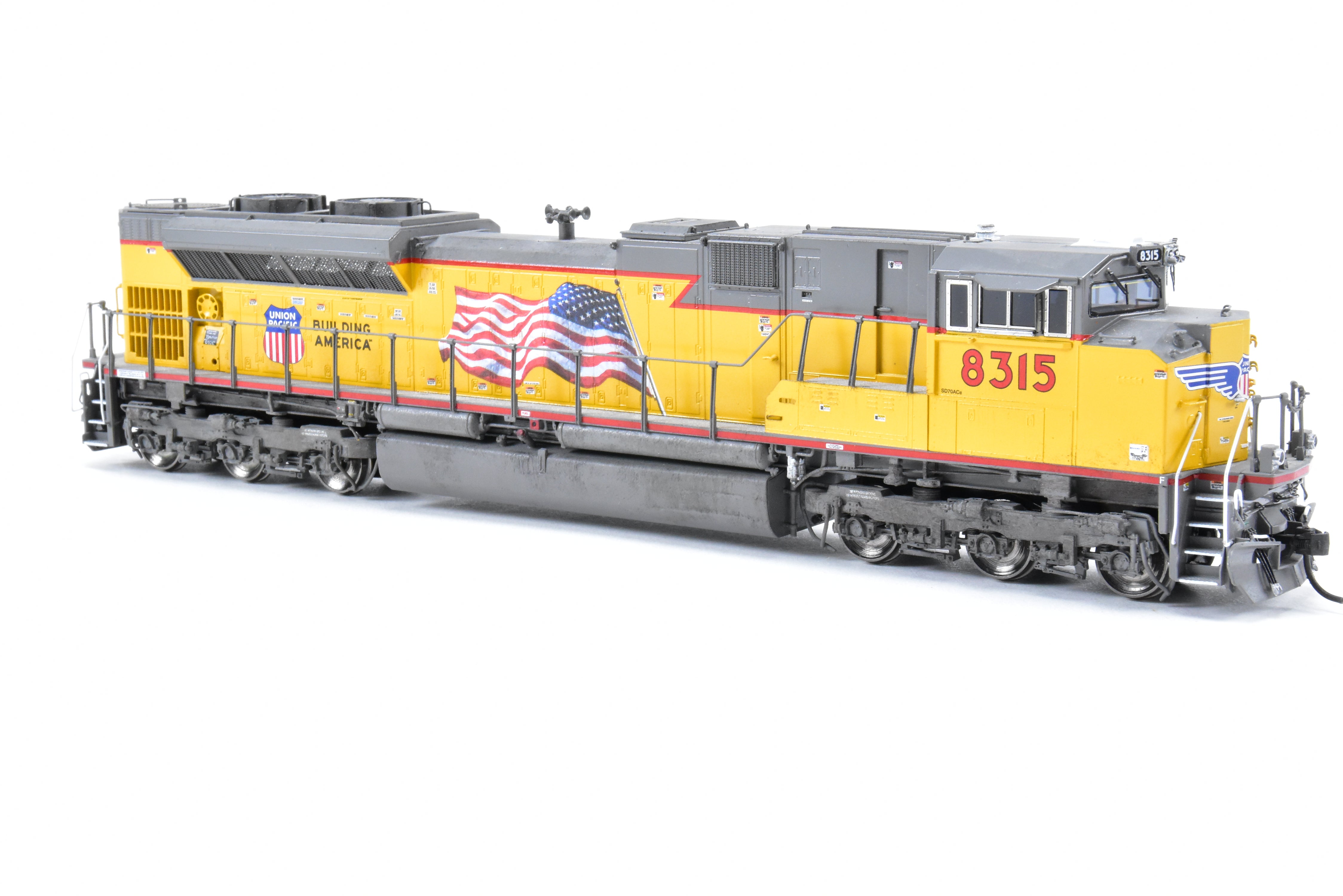 HO Brass OMI - Overland Models Inc Union Pacific EMD SD - 70ACe FP #8315 with Digitrax DCC & Light Weathering
