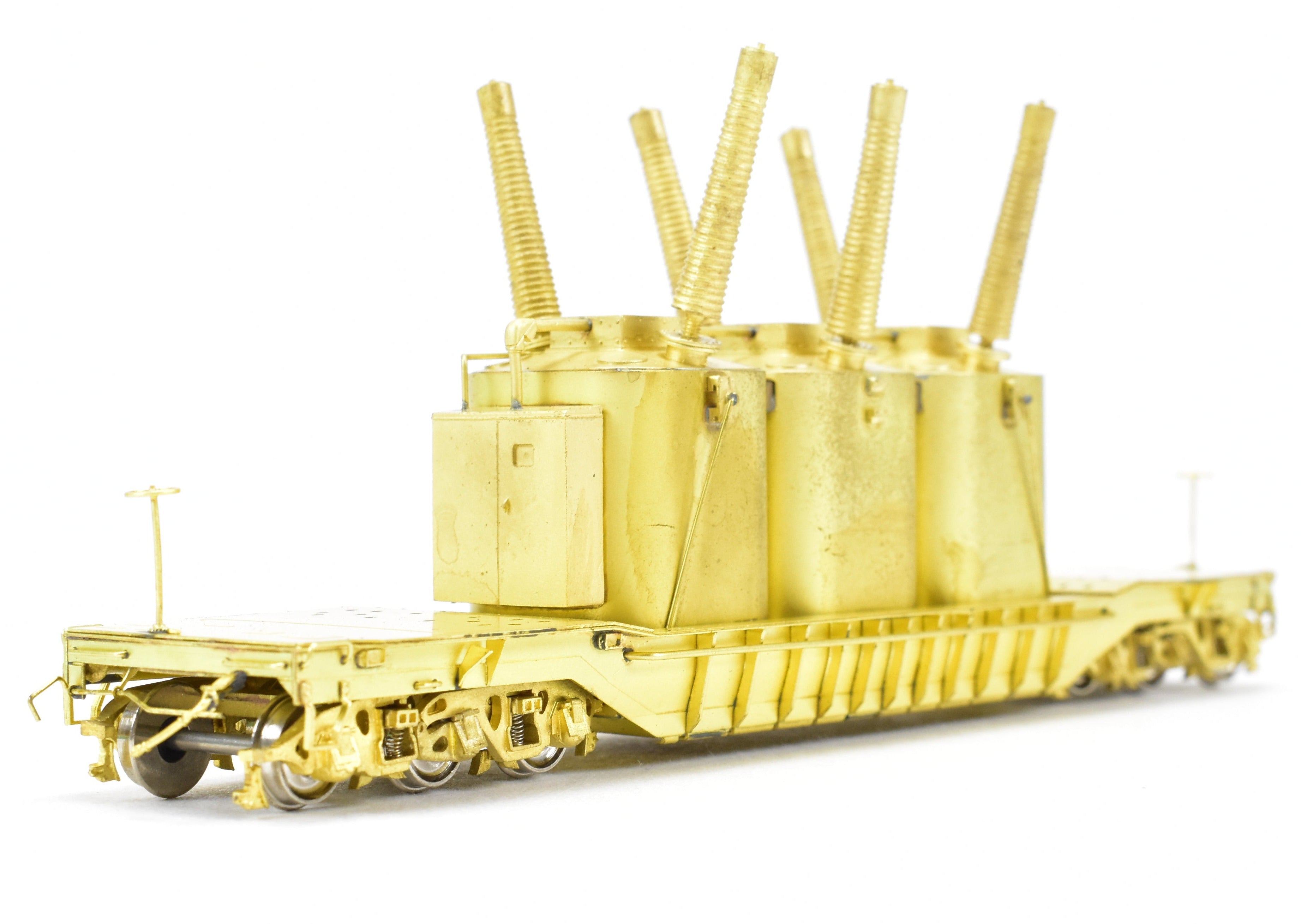 HO Scale Brass Greenville 55' Well Car with Transformer Load by OMI - Overland Models, Inc. for Chesapeake & Ohio (C&O) Railroad