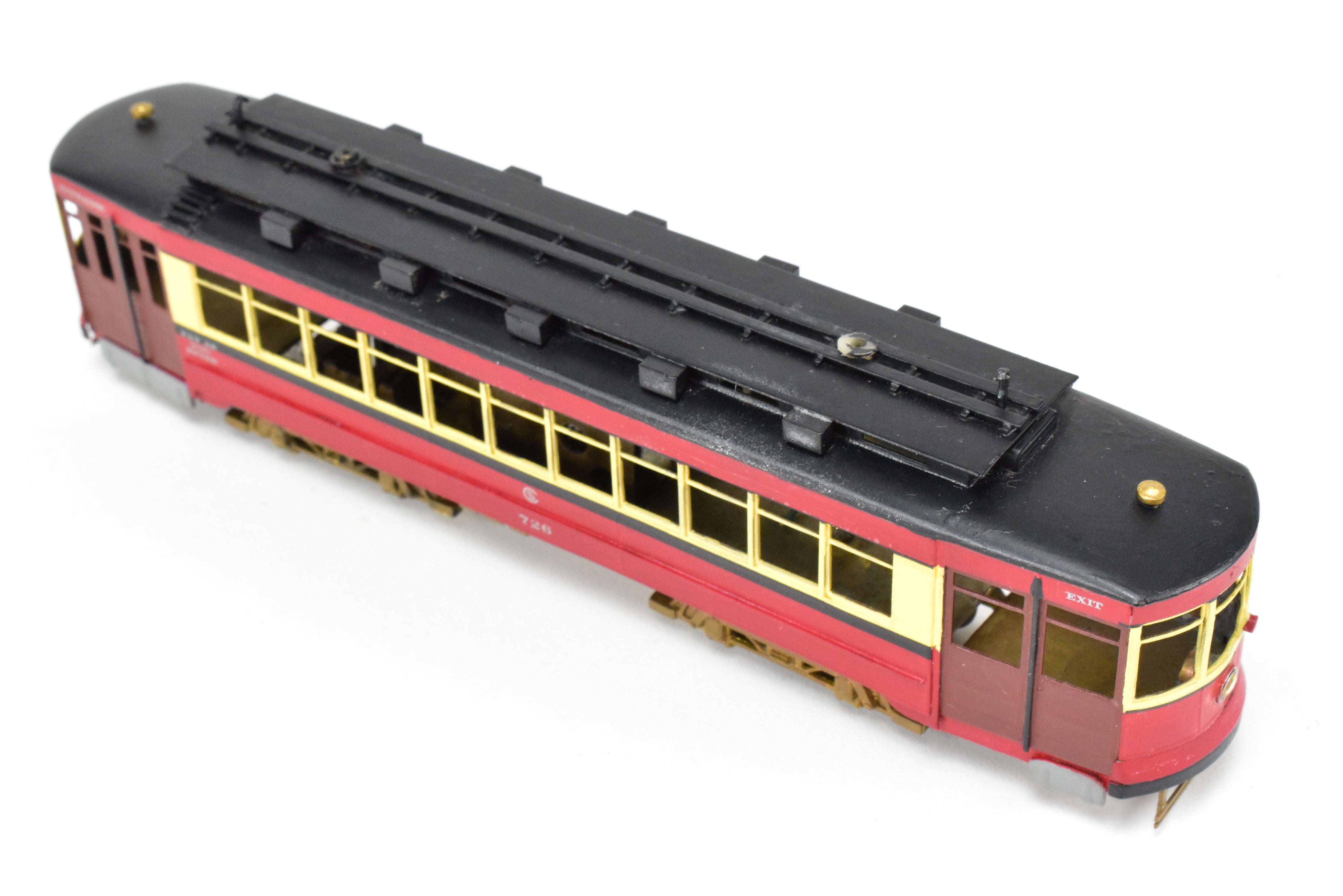 HO Scale Brass Chicago Surface Lines Pullman Car Model - Fairfield Models 343 CSL Custom Painted with Road Number 726