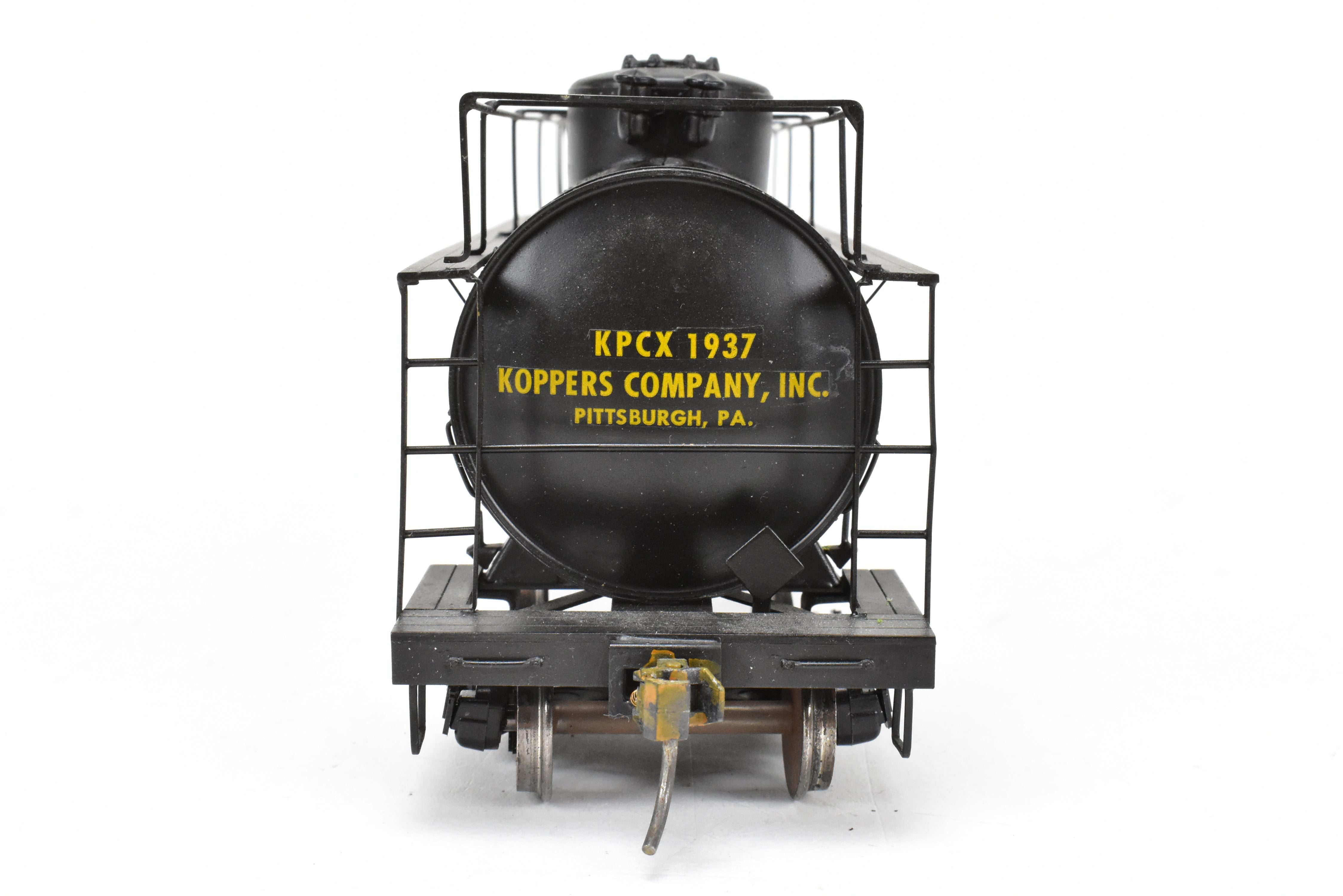 O Scale Brass Max Gray 3 - Dome Tank Car Custom - Painted for KPCX 1937 Koppers Tar