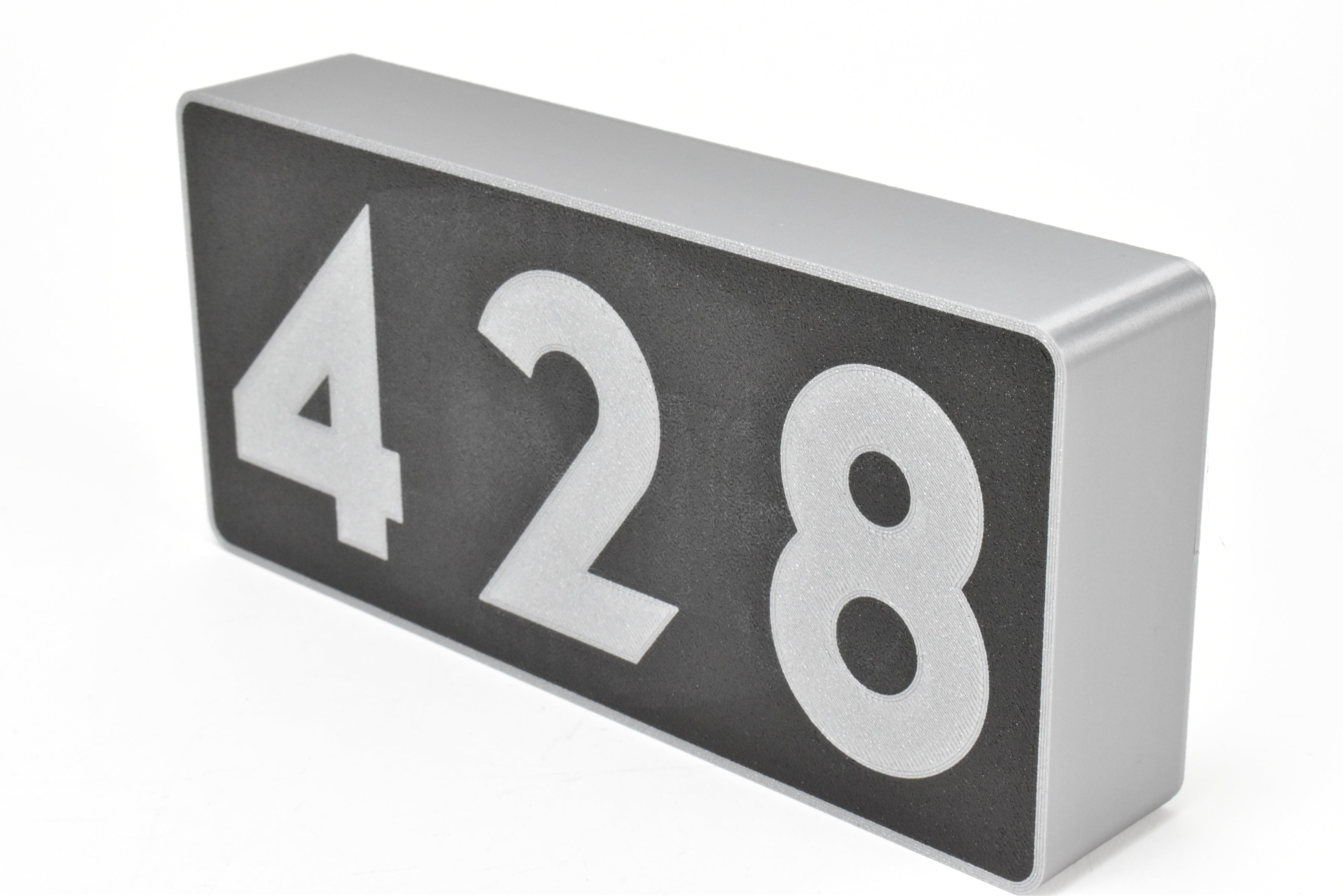 Customized 3D Printed and Illuminated Railway Sign - Union Pacific #428 Number Board for Desk or Workbench