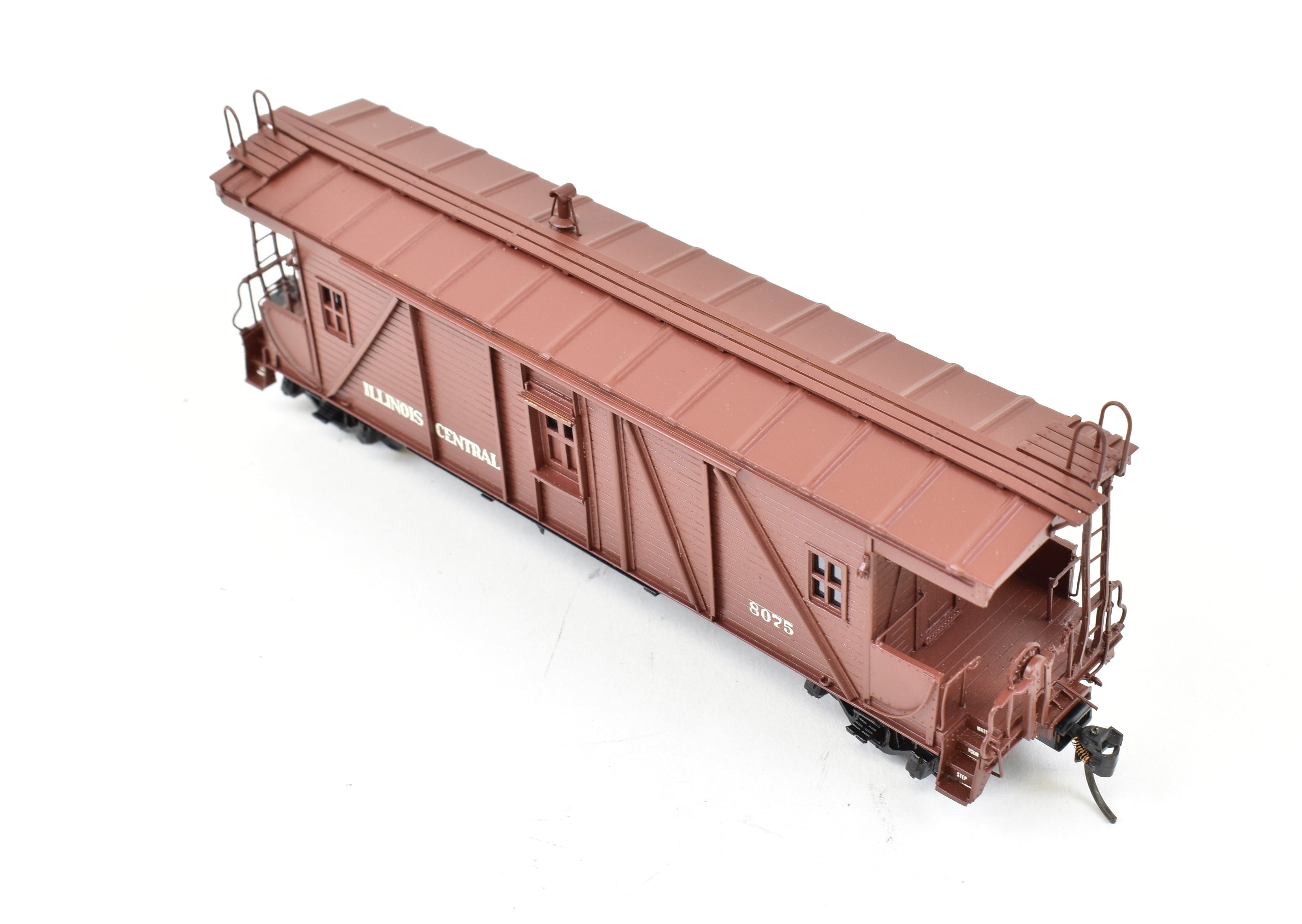 HO Scale Brass OMI Illinois Central OSB Wood Caboose, Professionally Painted