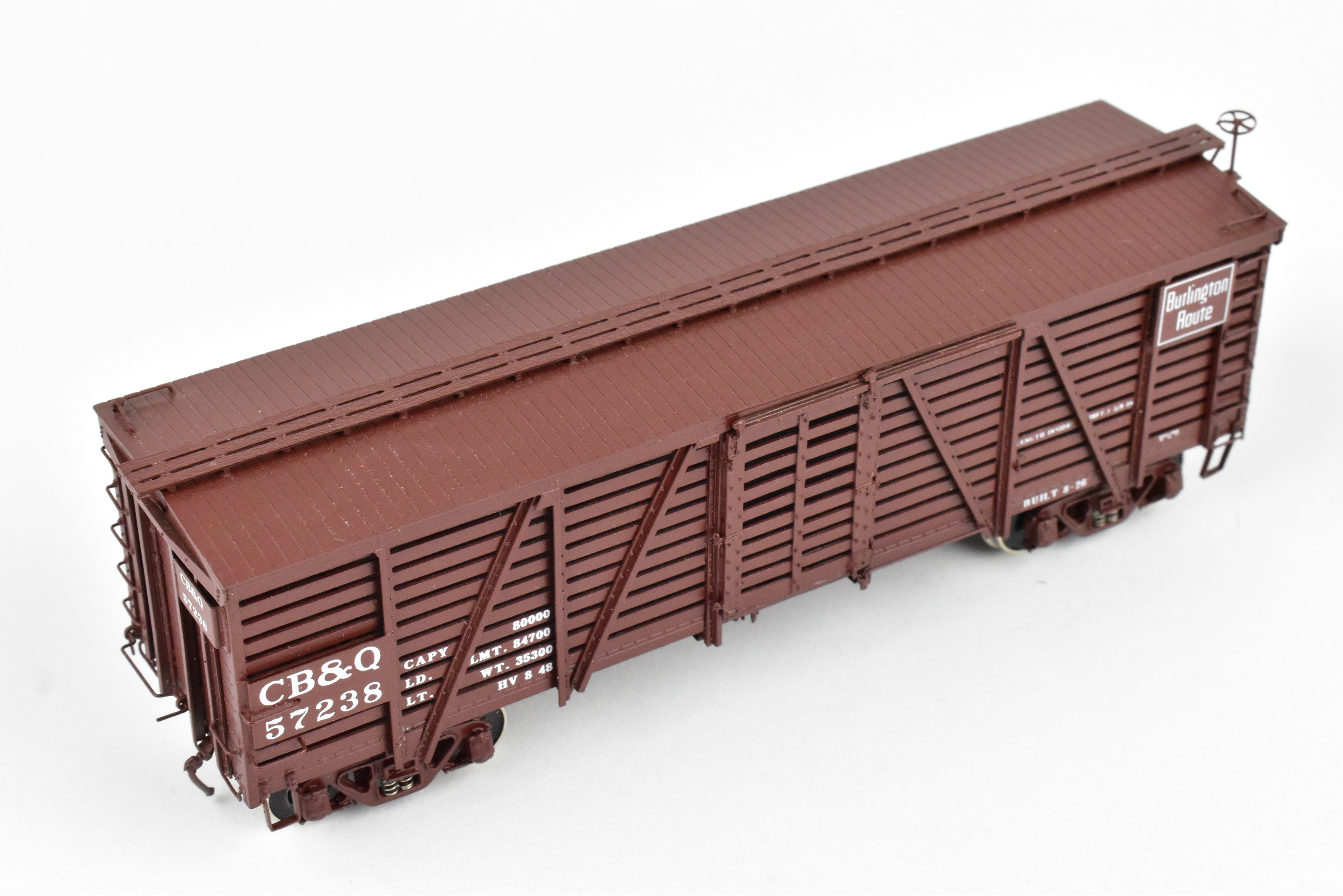 HO Brass CIL Challenger Imports CB&Q Burlington Route SM - 16 36' Stock Car #57238
