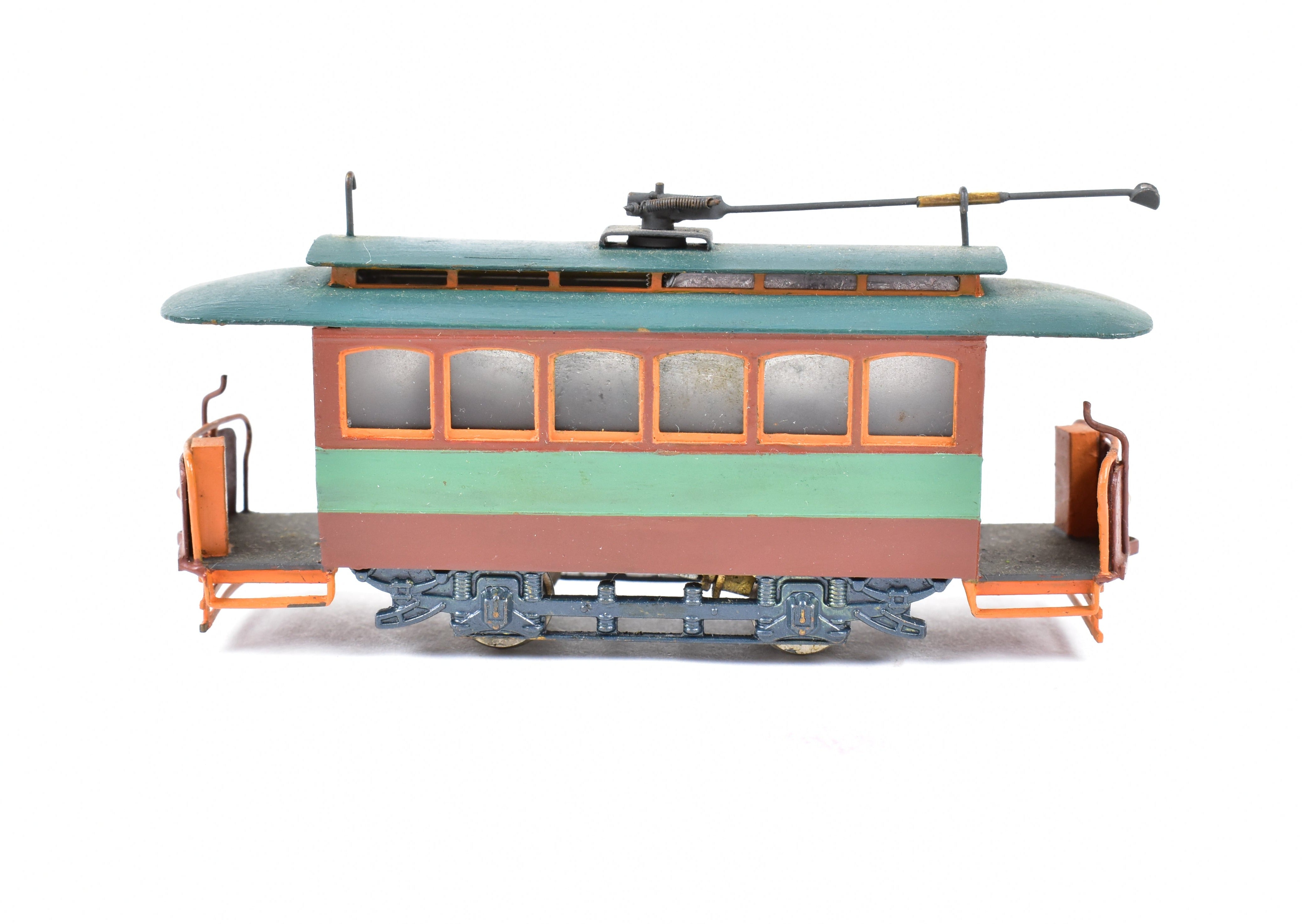 Custom Painted HO Brass Umpco Open End Trolley from 1970s Japan