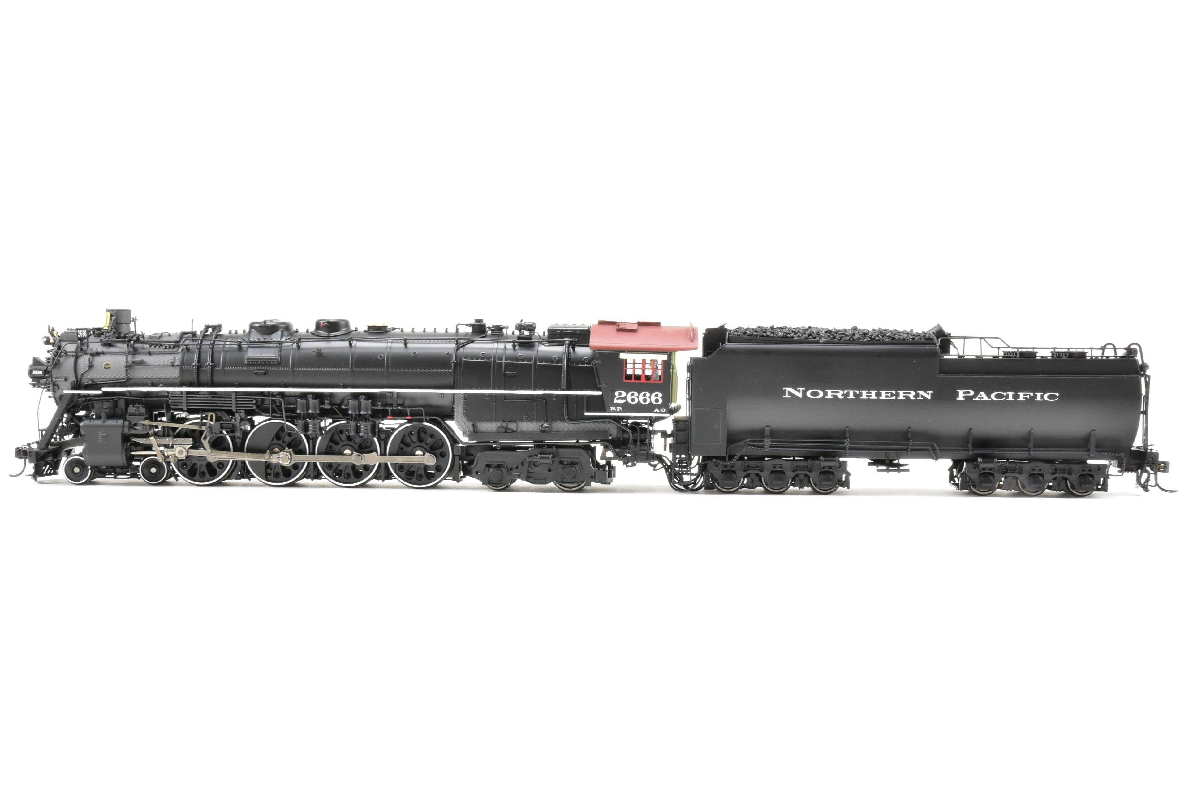 HO Scale Brass Hybrid Model Train by BLI - Broadway Limited Imports, NP - Northern Pacific A - 3 4 - 8 - 4 FP #2666 with Smoke and Paragon 4 Sound for Both DC and DCC Layouts