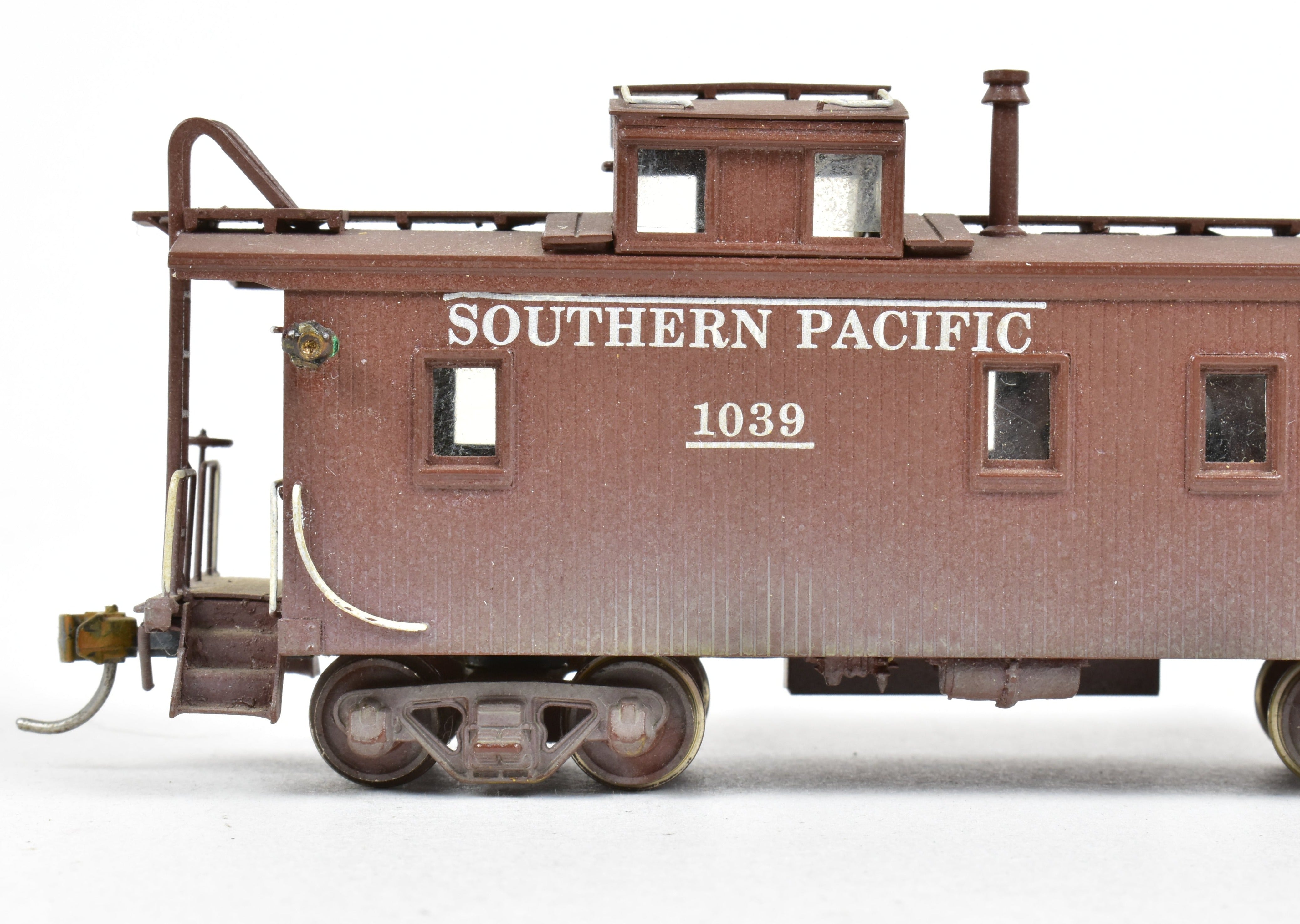 HO Scale Brass Balboa SP - Southern Pacific C30 - 1 Wood Caboose Model with Custom Painting and Weathering