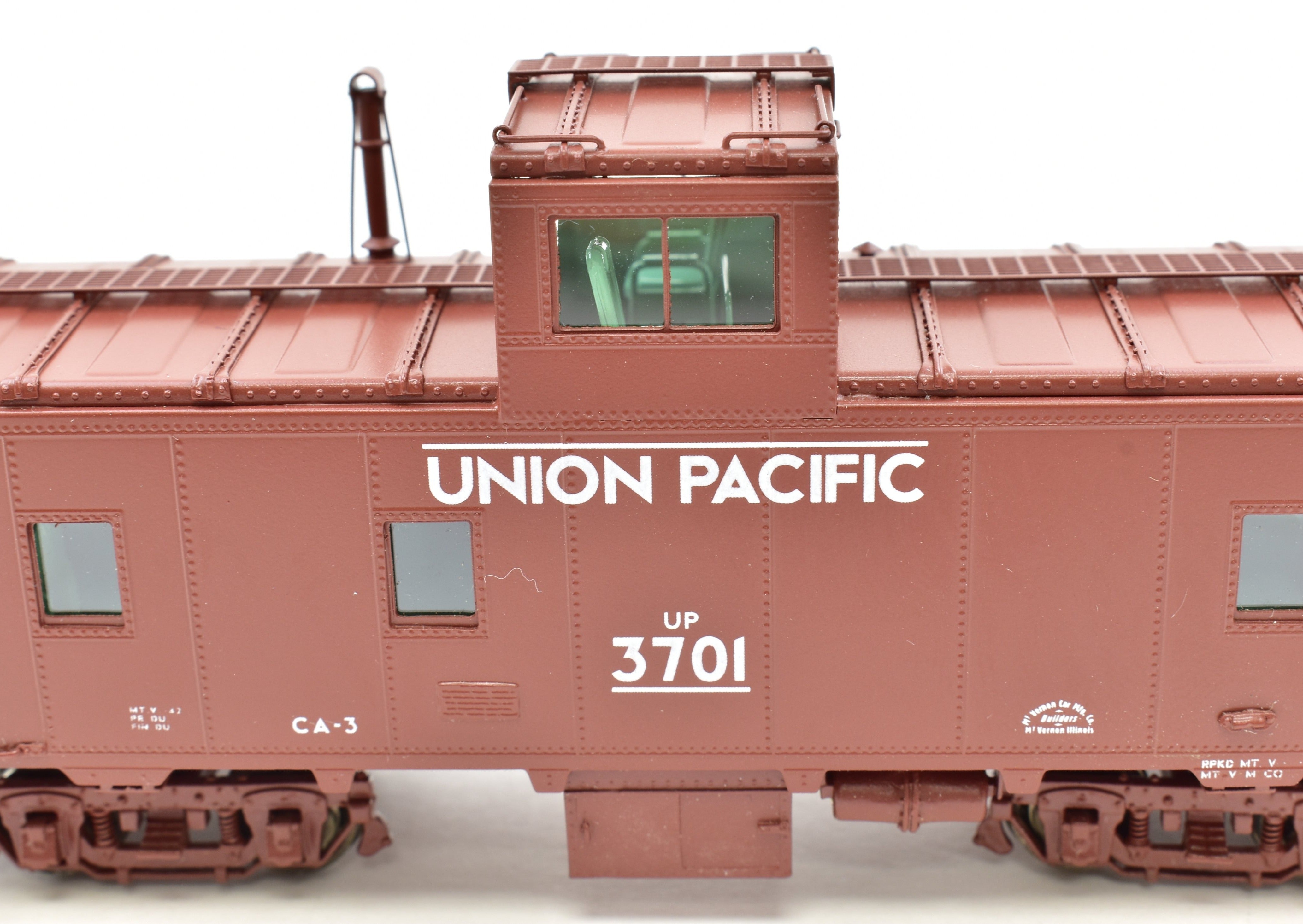 HO Scale Brass Caboose Model - OMI (Overland Models, Inc.) Union Pacific CA - 3 Caboose from 2000 Run with Full Interior