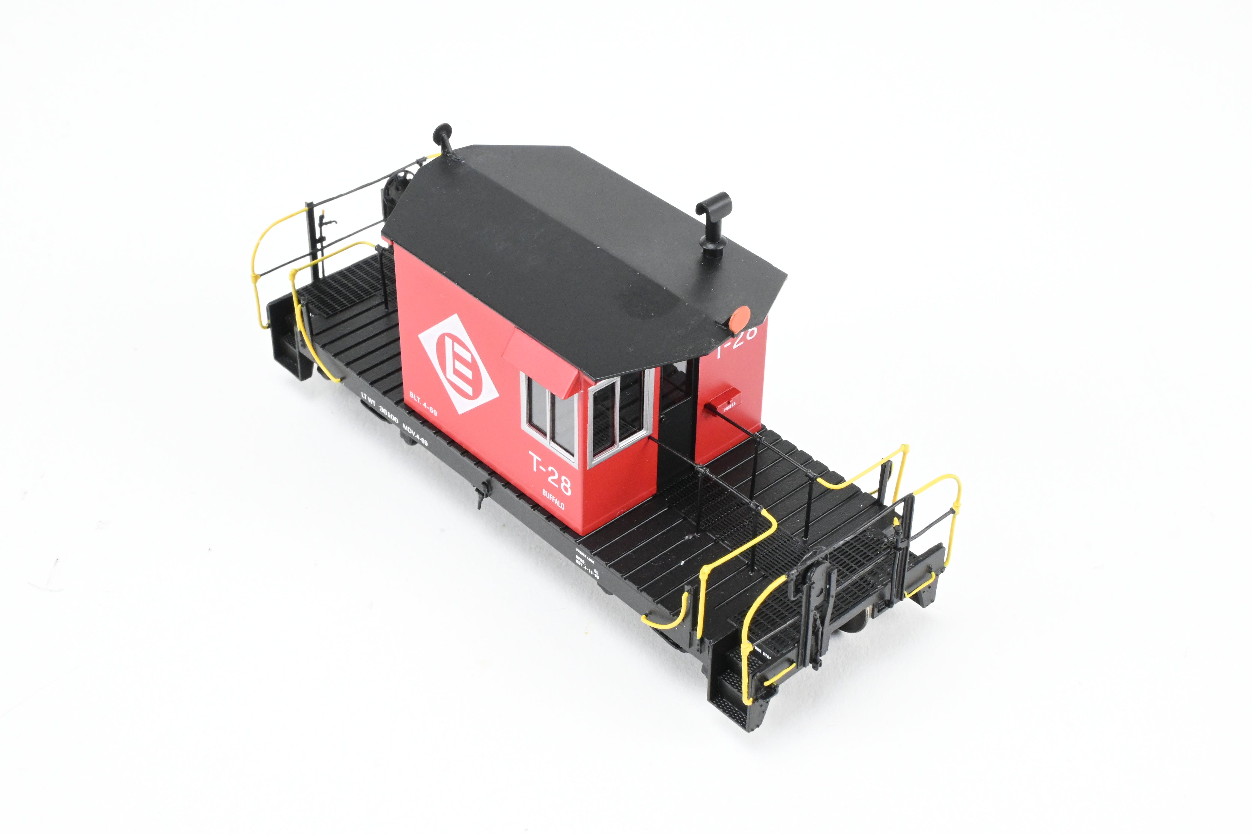HO Scale Brass OMI - Overland Models, Inc. EL - Erie Lackawanna Transfer Caboose Factory - Painted and Numbered T - 28 for Model Trains