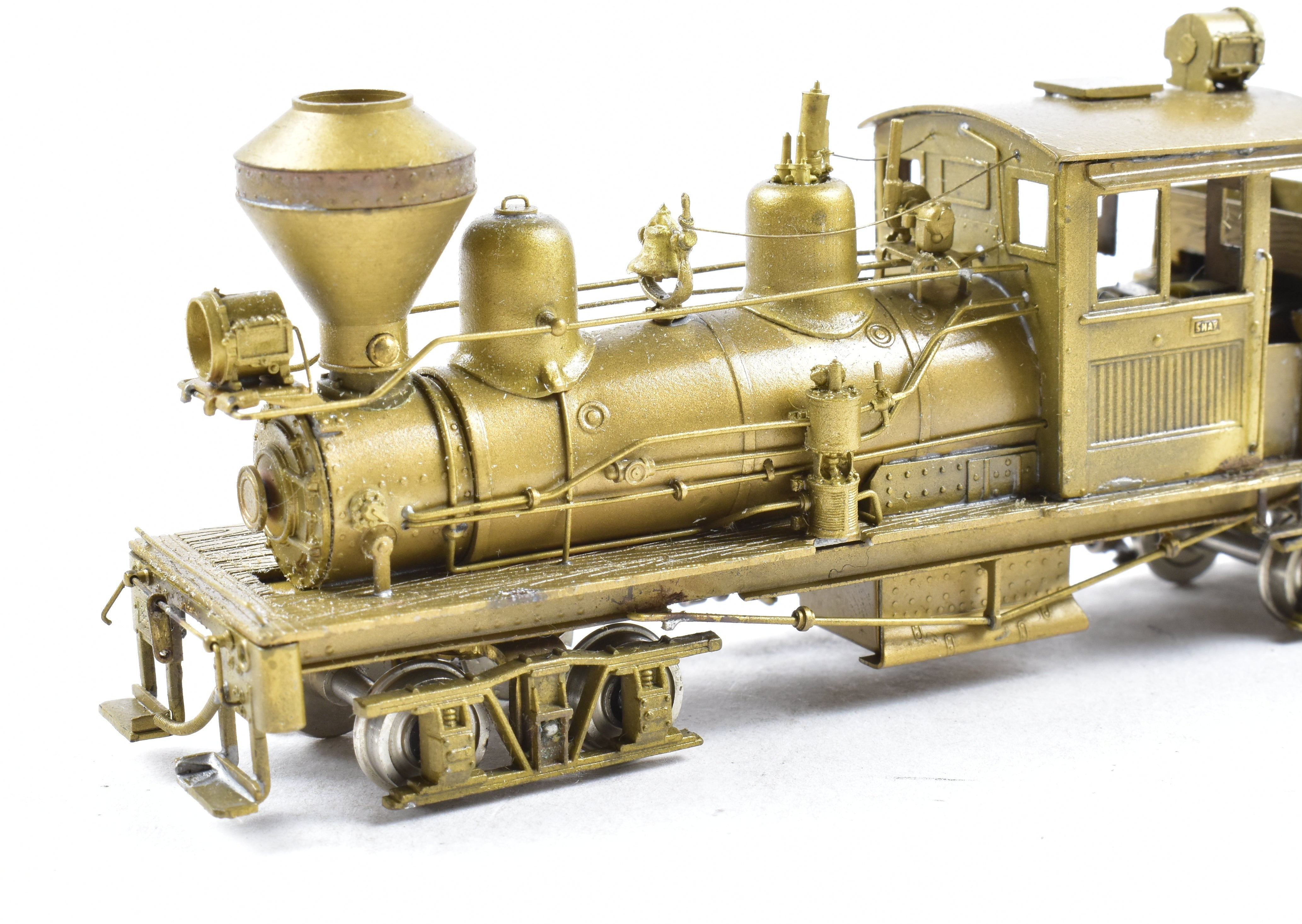High - Quality HO Scale Brass PFM - United Hillcrest - Osbourne 2 - Truck 25 - Ton Shay Geared Locomotive Model with Damaged Box