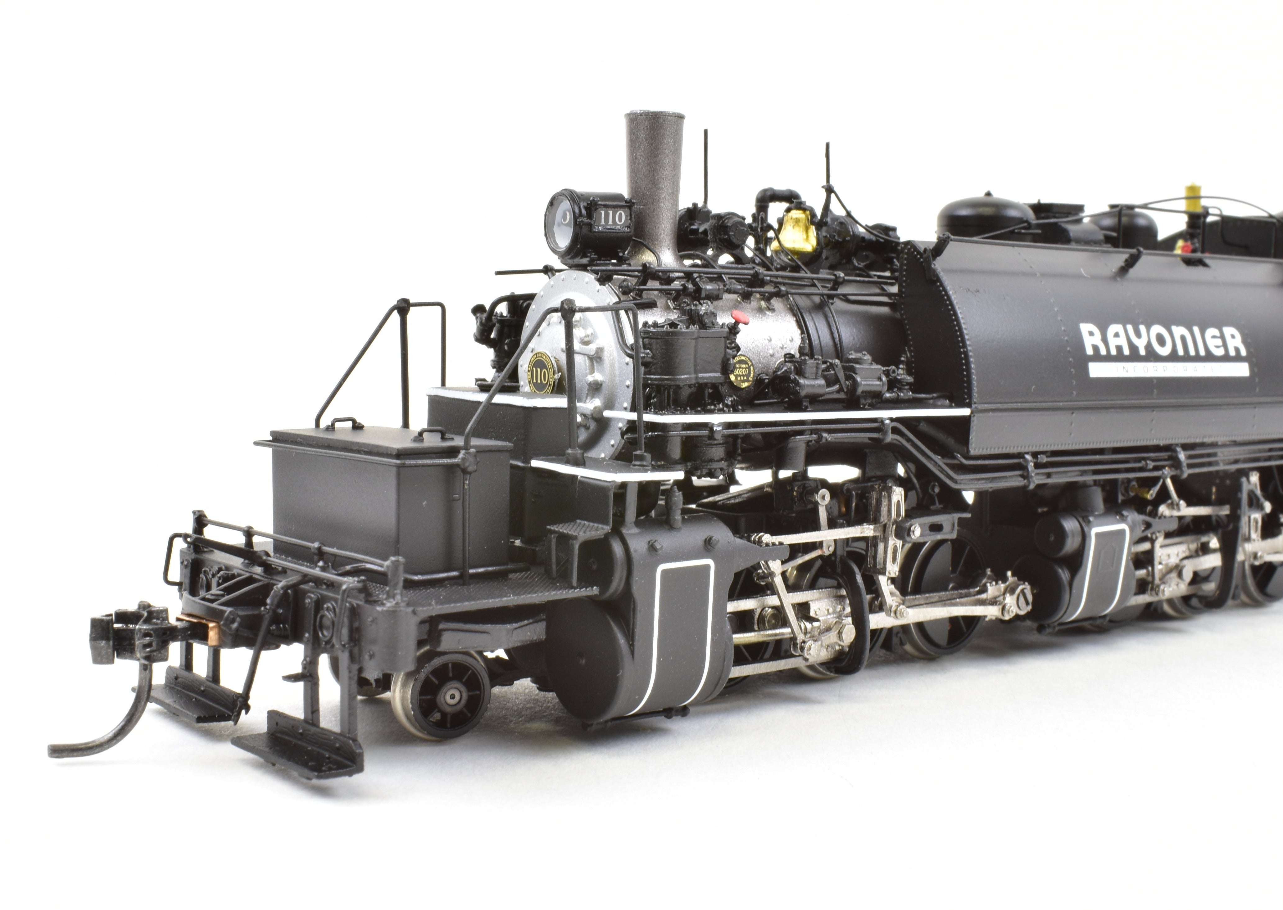 High - Quality HO Scale Brass Division Point (DVP) Baldwin Logging Mallet Steam Locomotive #110 2 - 6 - 6 - 2T with Auxiliary Tender - The Last Available Model from Rayonier Incorporated