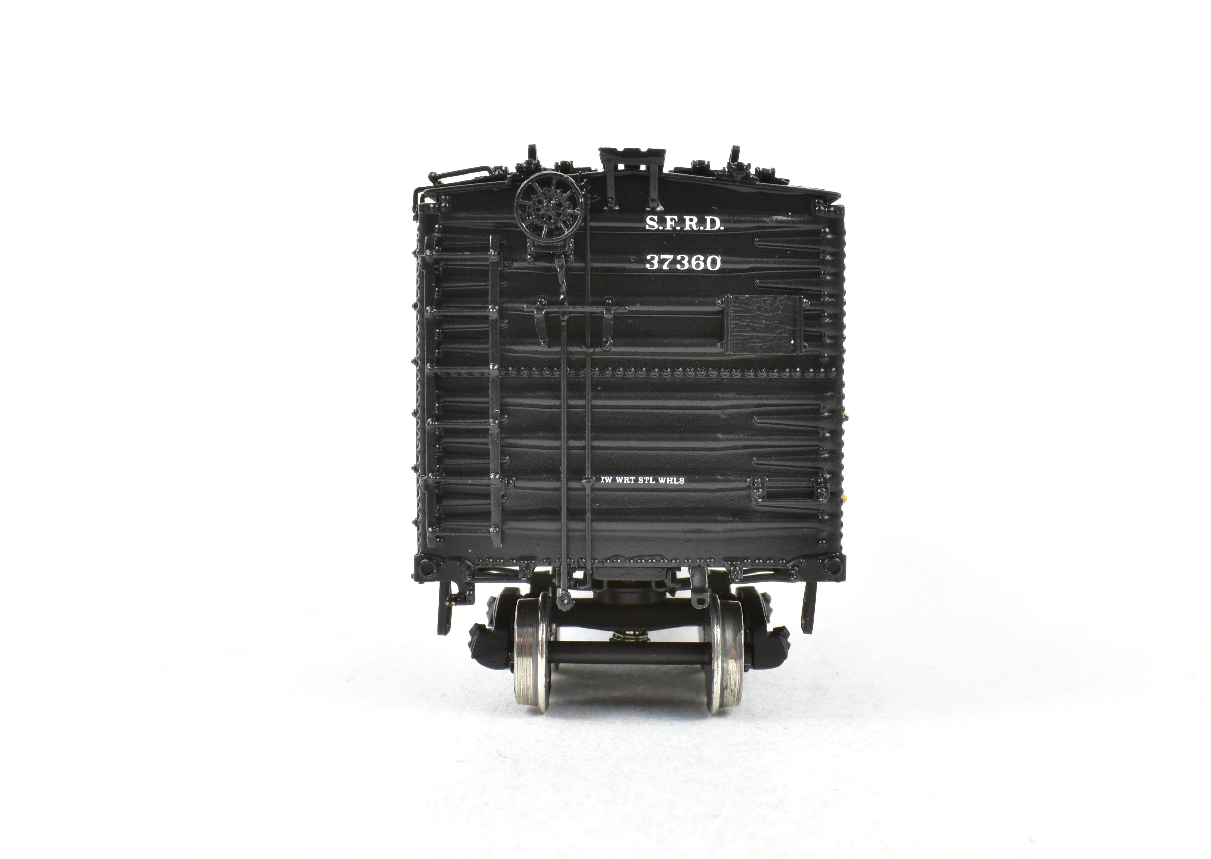 HO Scale Brass Model - Overland Models, Inc. ATSF - Santa Fe SFRD Rr - 30 Class 50 - Foot Ice Bunker Steel Refrigerator Car with Custom Painting by Turner Junction Models