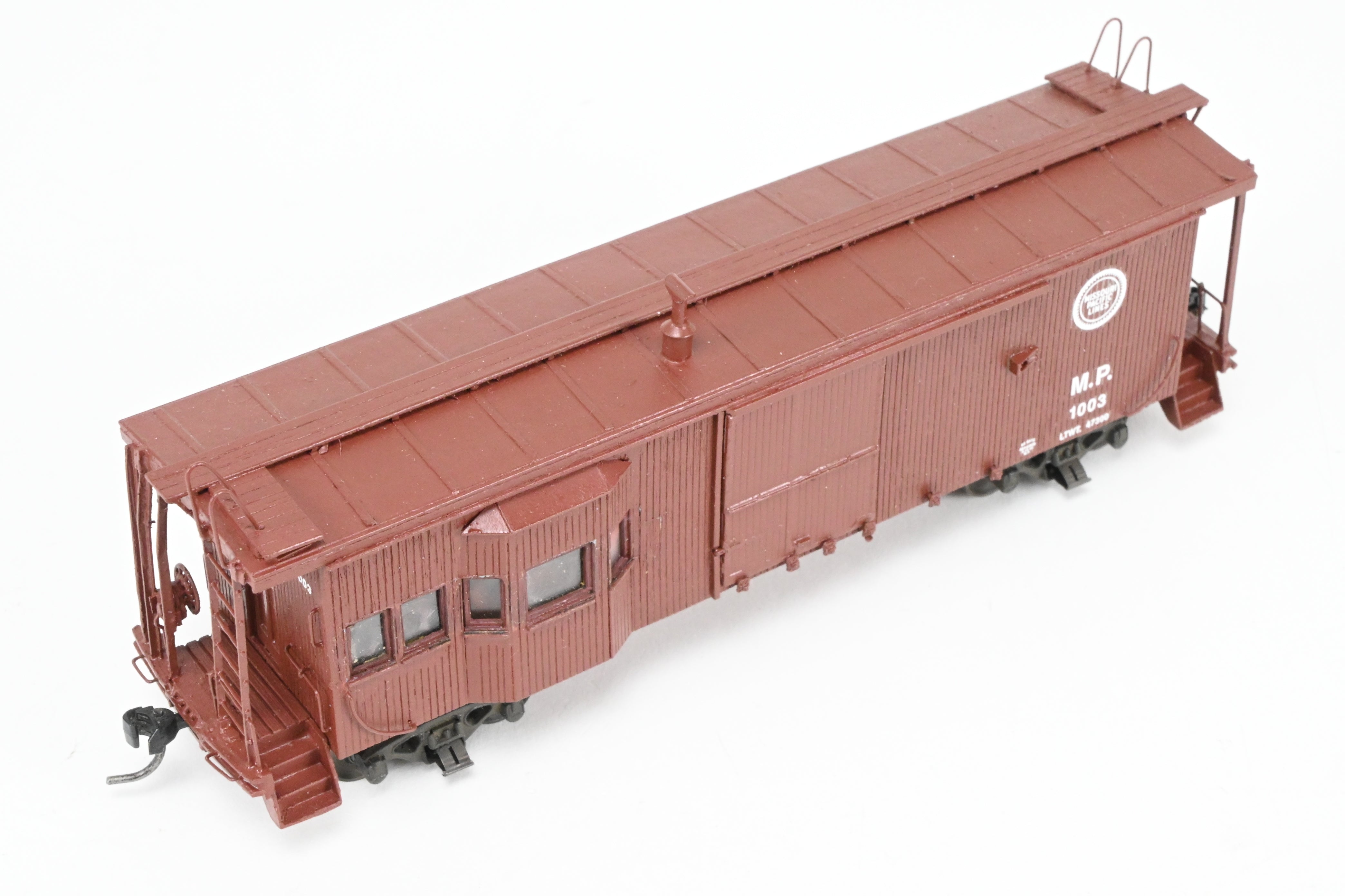HO Scale Wood Missouri Pacific Bay Window Caboose Scratch Built by Joe G. Collias in REBOXX