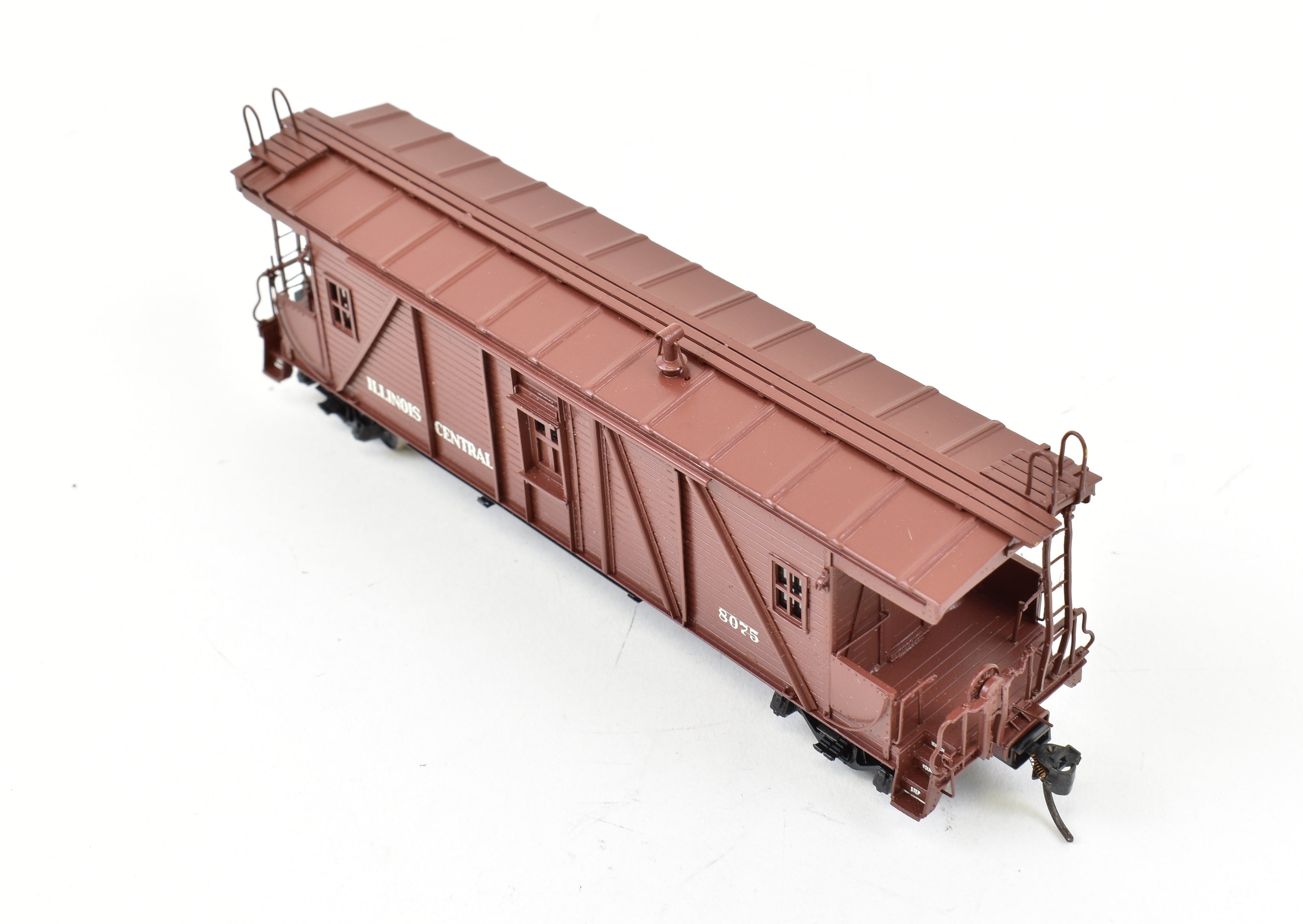 HO Scale Brass OMI Illinois Central OSB Wood Caboose, Professionally Painted