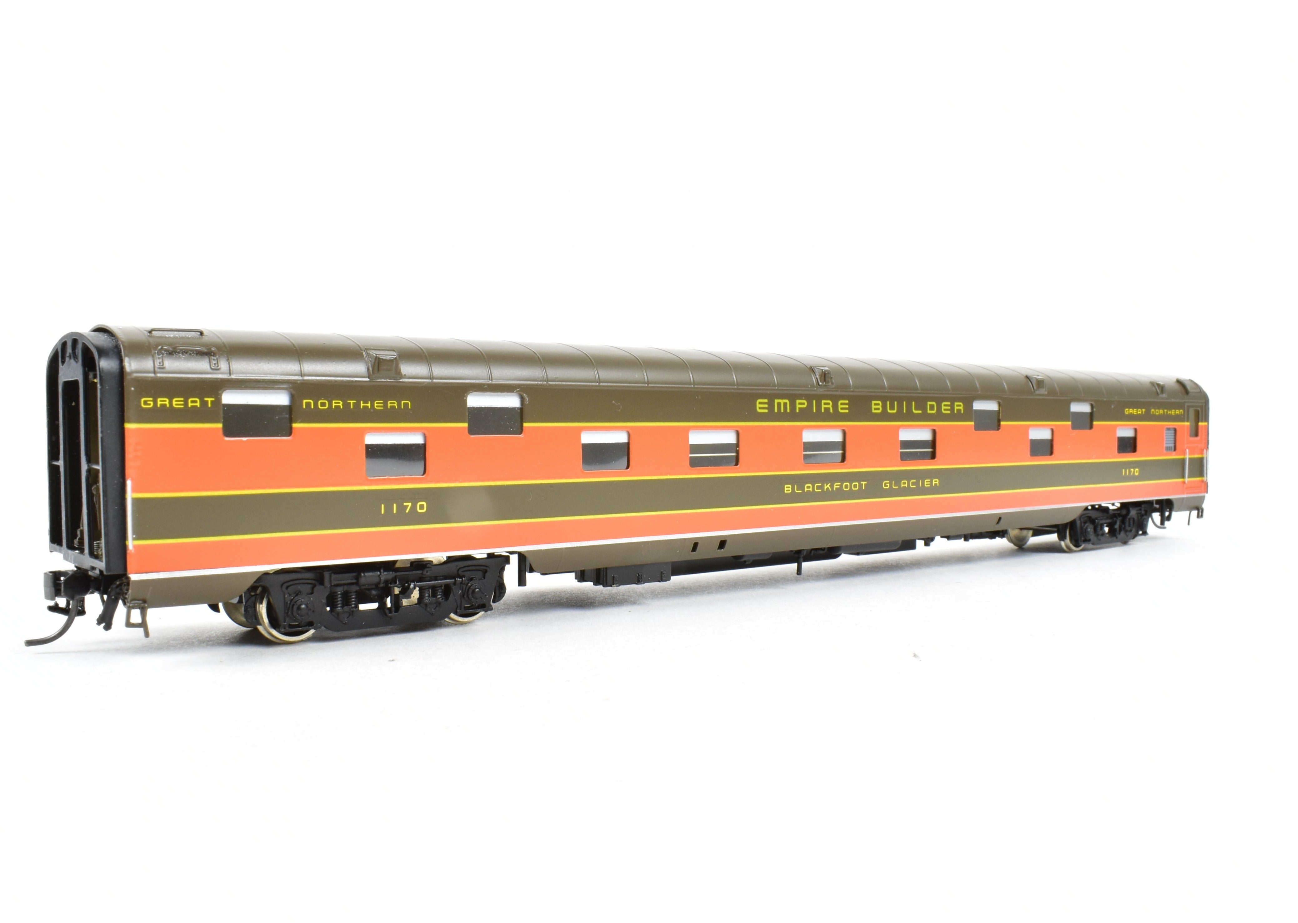 HO Scale Brass Key Imports GN - Great Northern Glacier Series Single Sleeper Car Professionally Painted for Collectors
