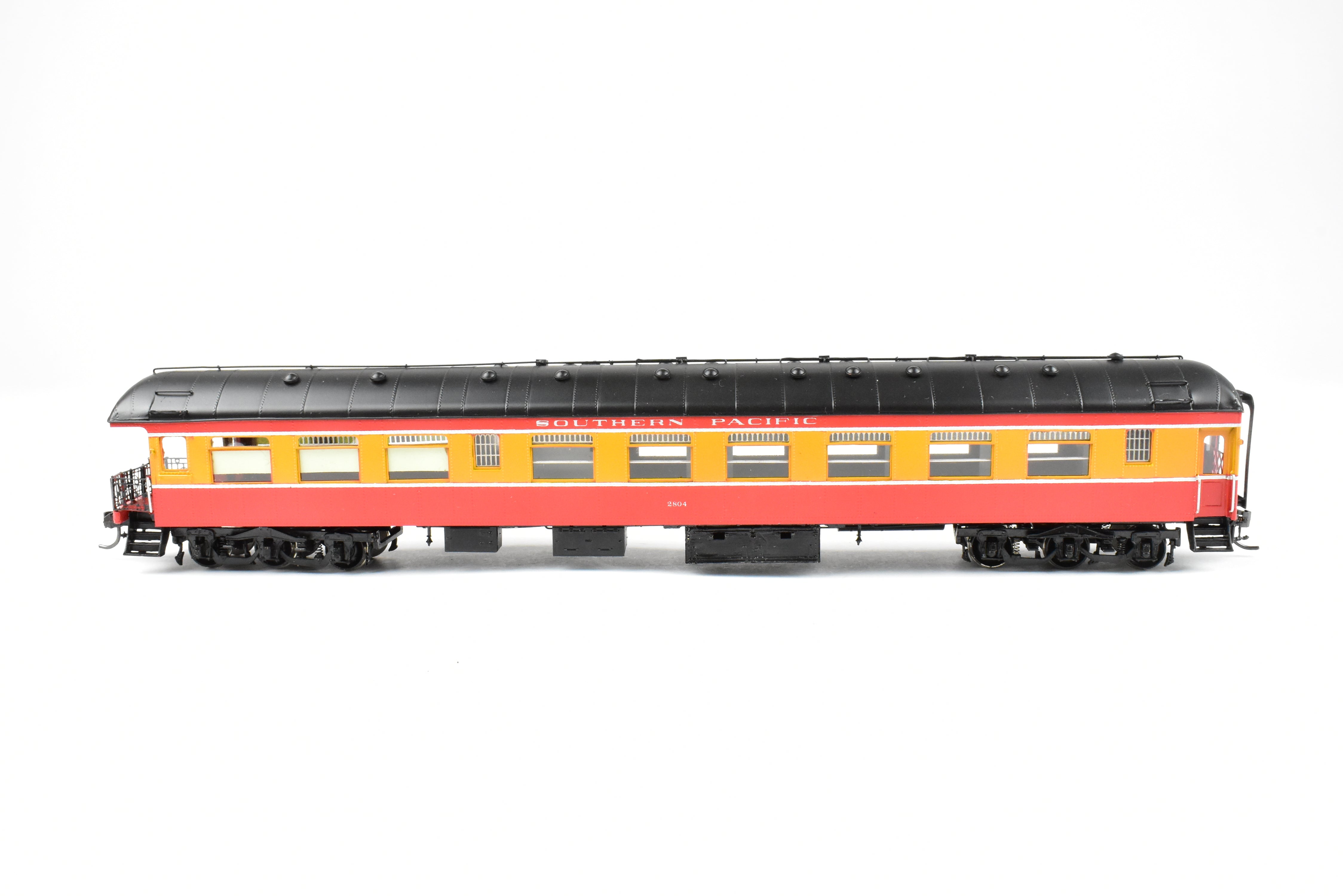 HO Scale Brass Precision Scale Co. Model - Southern Pacific Harriman CS 72' Observation Car of Class 70 - O - 1 in Daylight Scheme, Custom Painted and Lettered #2804