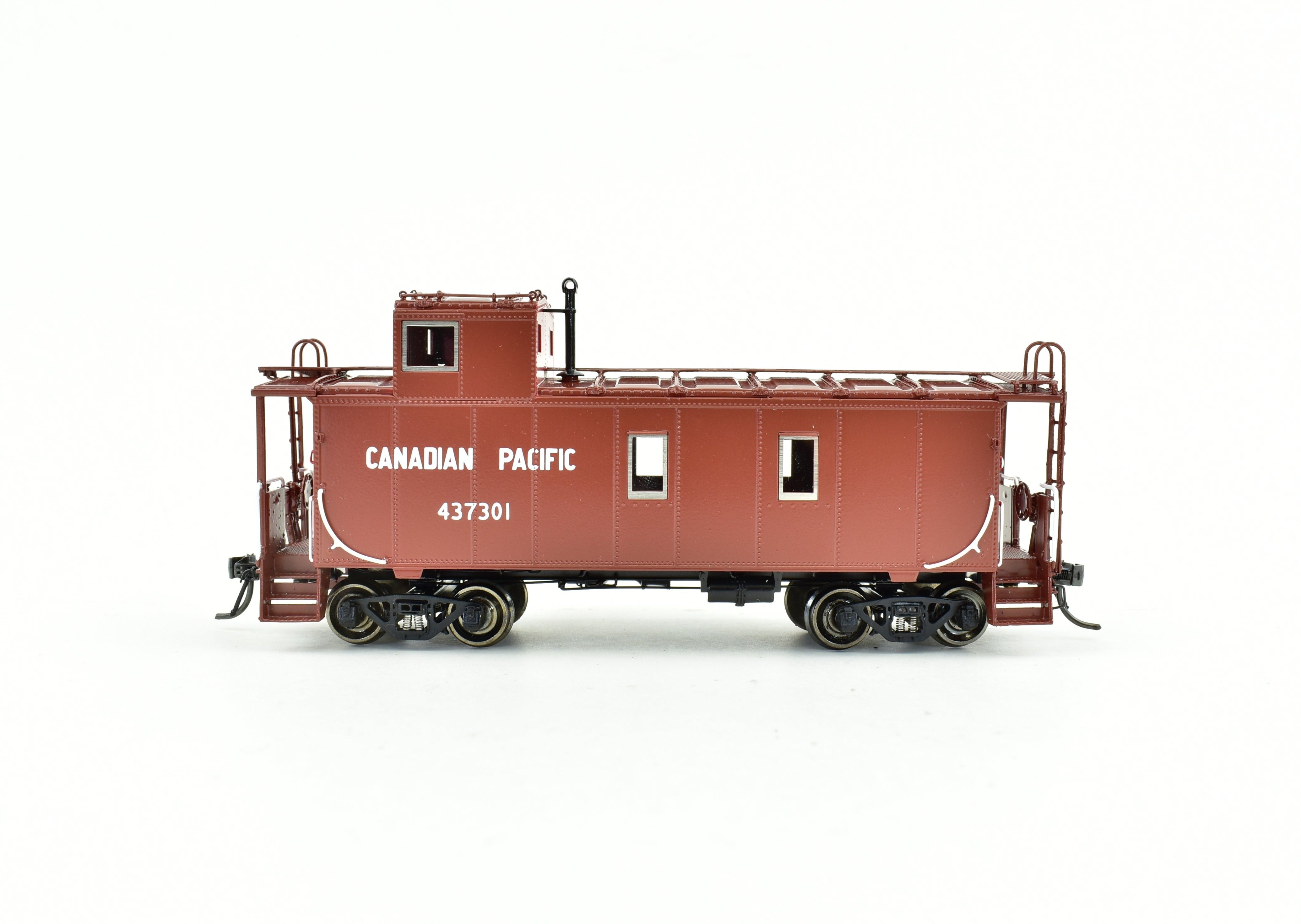 HO Scale Brass Canadian Pacific Steel Caboose by Overland Models, Inc. (OMI), Factory Painted with #437301 Decoration