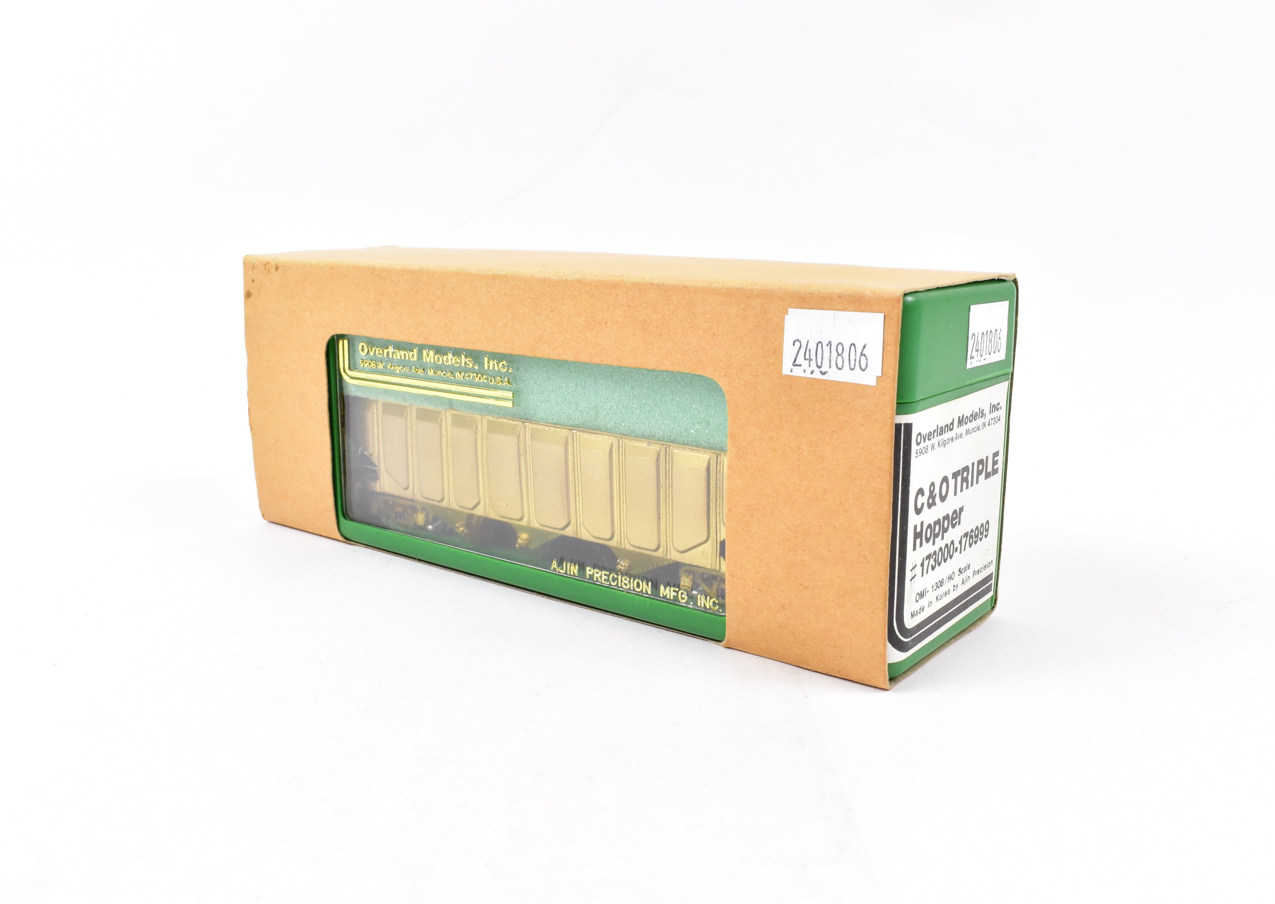 HO Brass OMI by Overland Models: C&O Triple Hopper in Great Condition