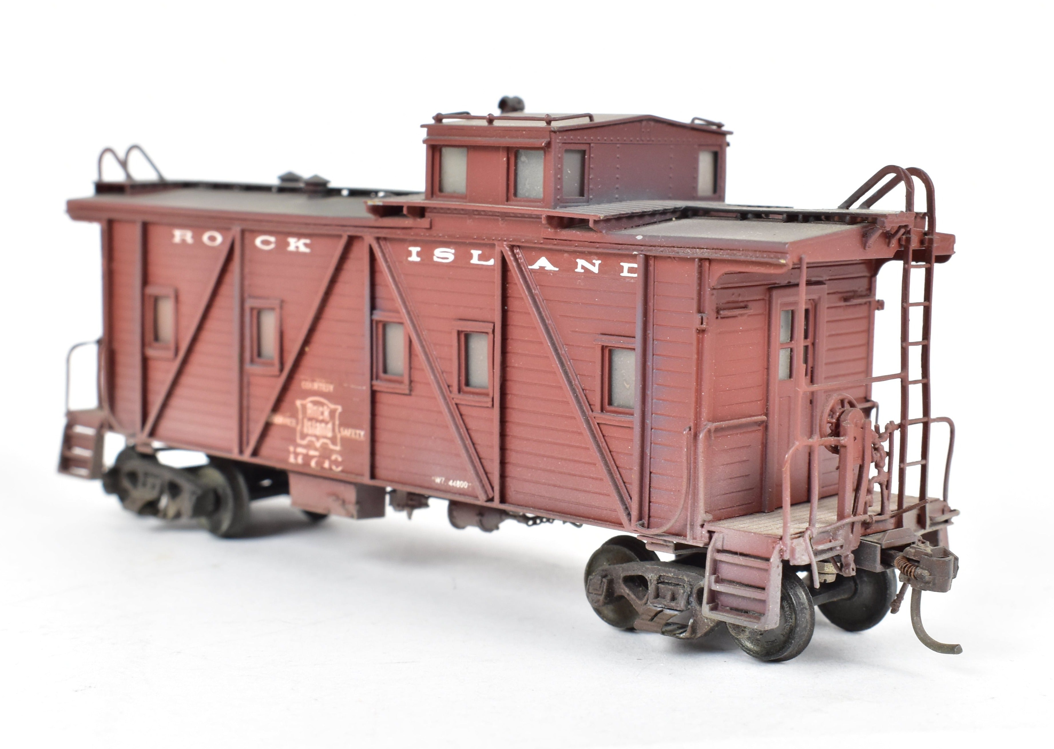 HO Scale Brass OMI - Overland Models, Inc. Custom Painted CRI&P - Rock Island Wood Caboose Model #17719