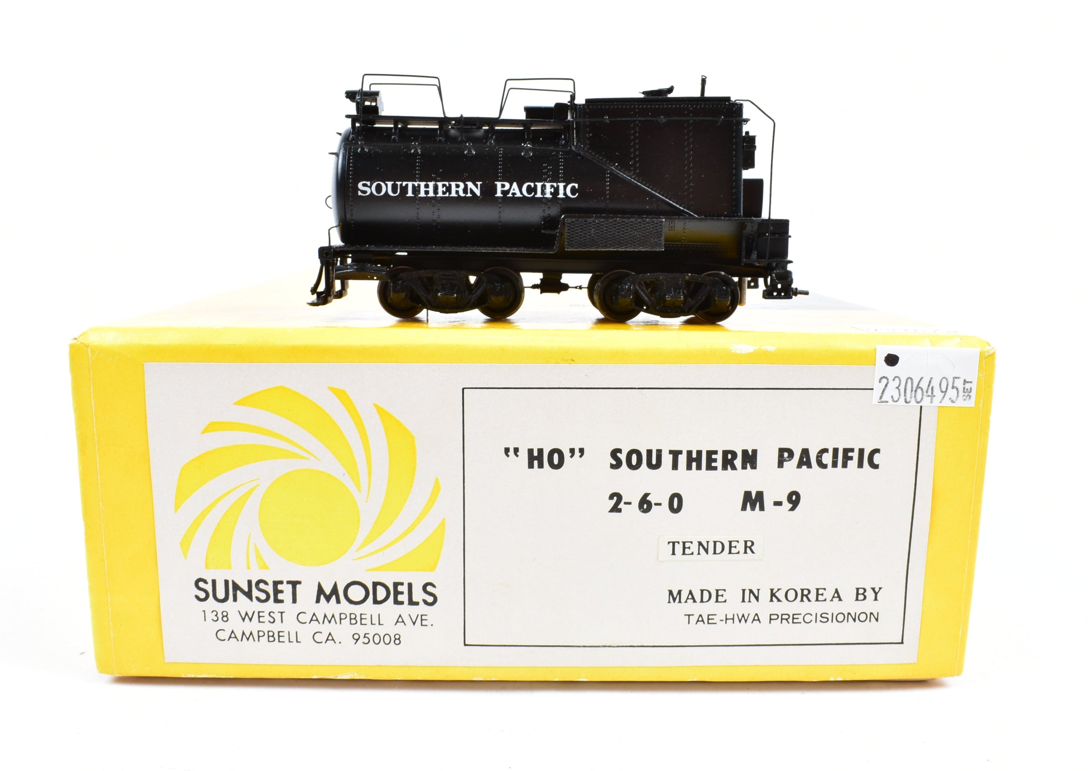 Sunset Models HO Brass SP - Southern Pacific M-9 2-6-0 Factory Painted Tender Only