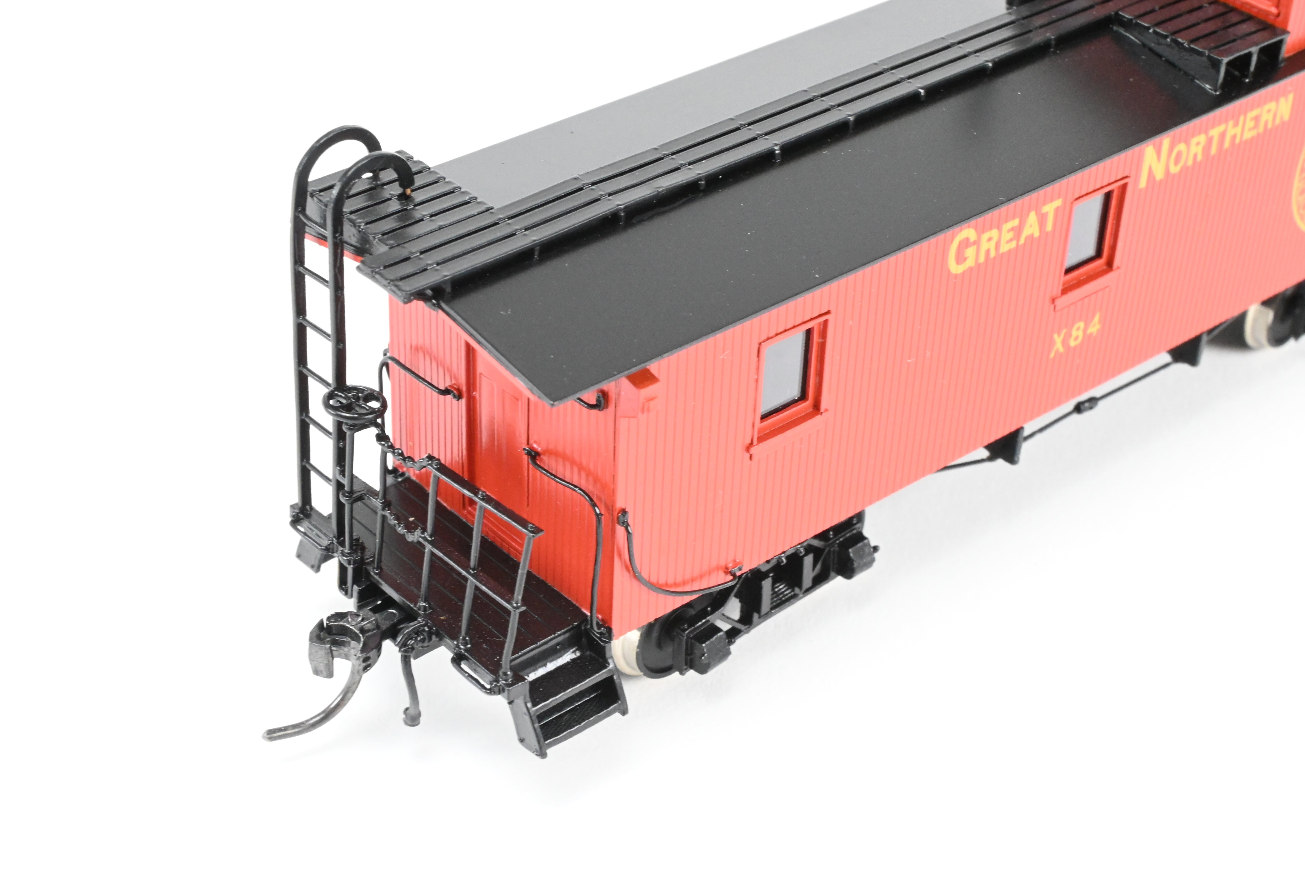 HO Scale Brass North Bank Line Great Northern 33-Foot Truss Rod Caboose Model, Product No. X84