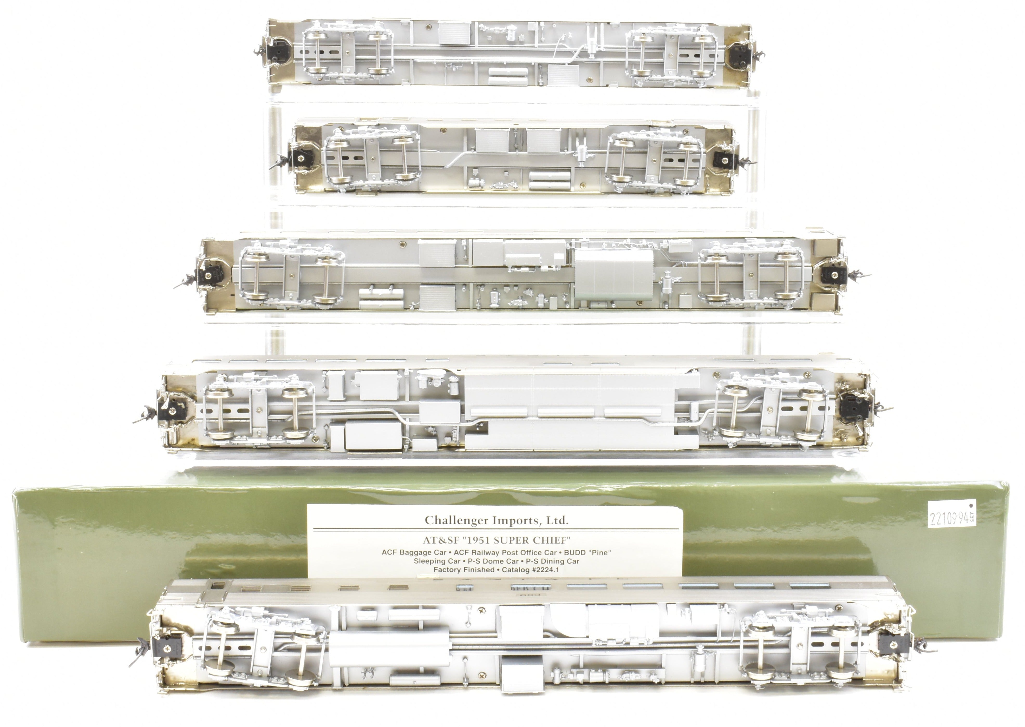 High - Quality HO Scale Brass Train Car Set - Challenger Imports ATSF - Santa Fe 1951 Super Chief 10 - Car Collection