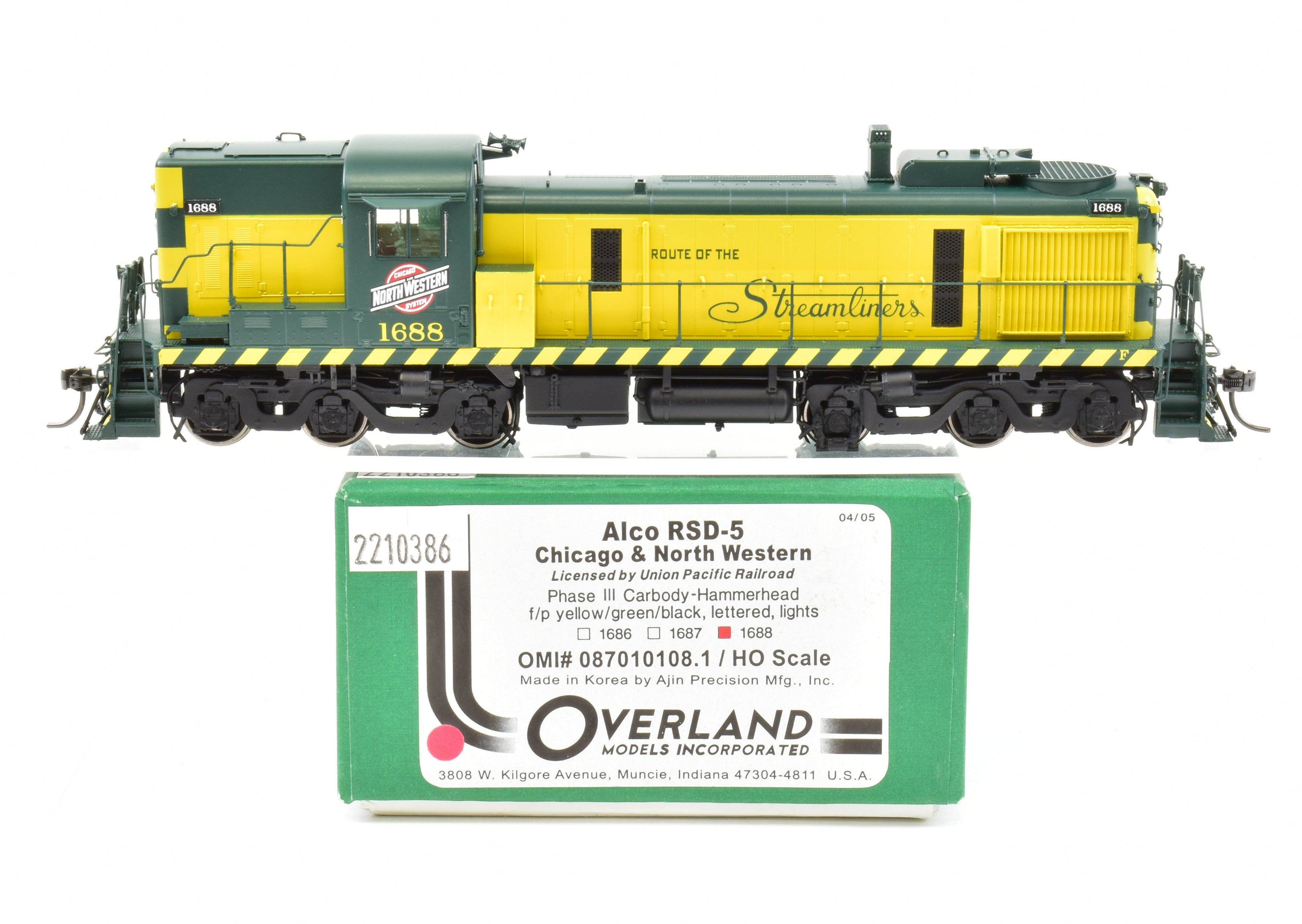 HO Scale Brass OMI ALCo RSD - 5 Phase III Hammerhead FP C&NW Model