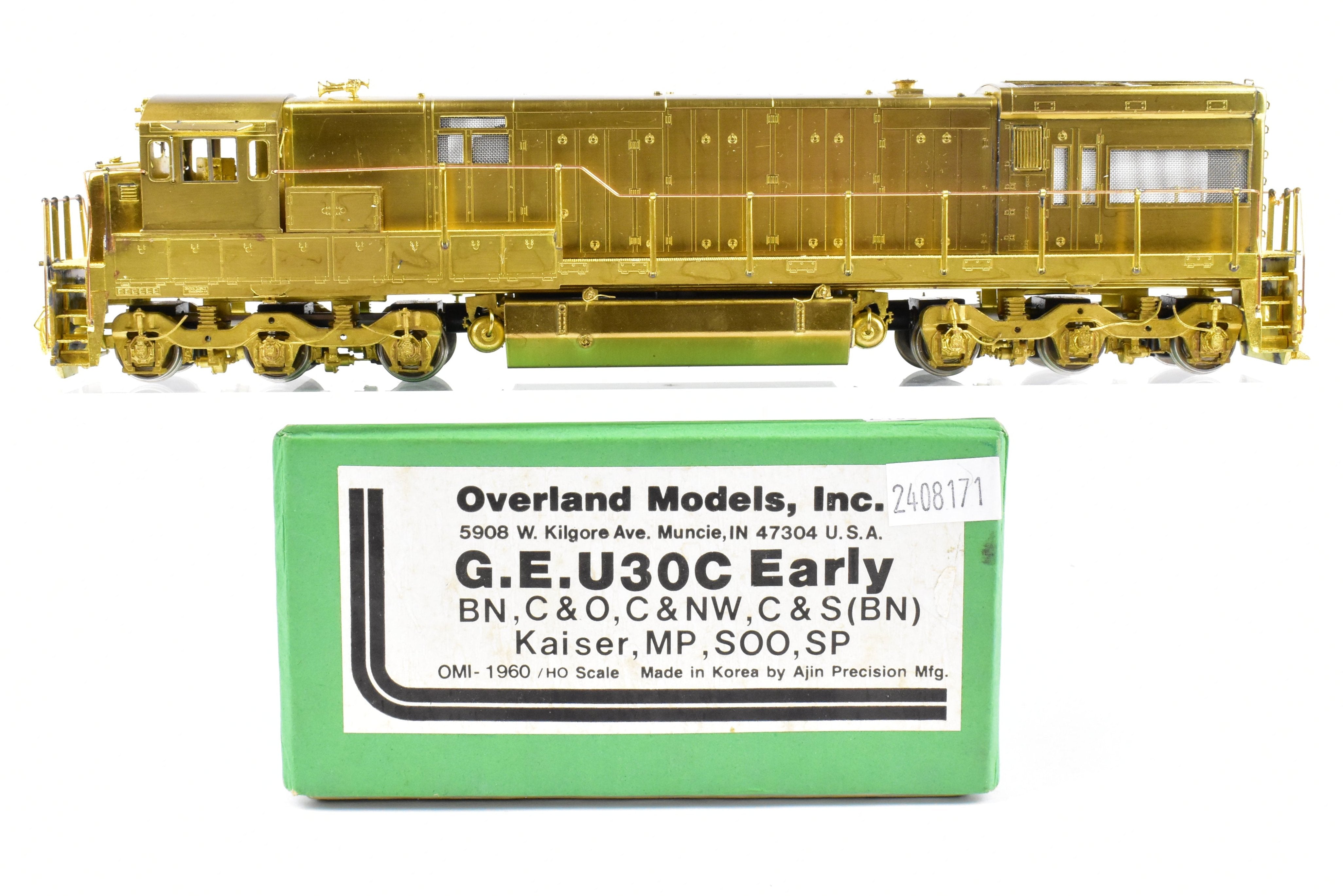 HO Scale GE U30C Early Version Brass Model by Overland Models Inc for Various Roads